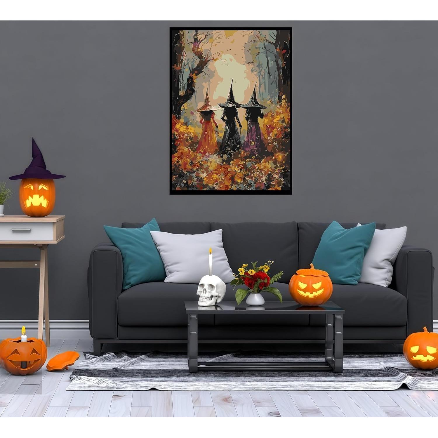 Kit Pintar por Números Halloween CSZPPQAF 30.48x40.64 cm