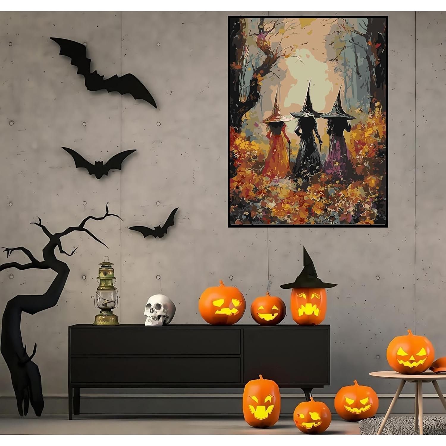 Kit Pintar por Números Halloween CSZPPQAF 30.48x40.64 cm