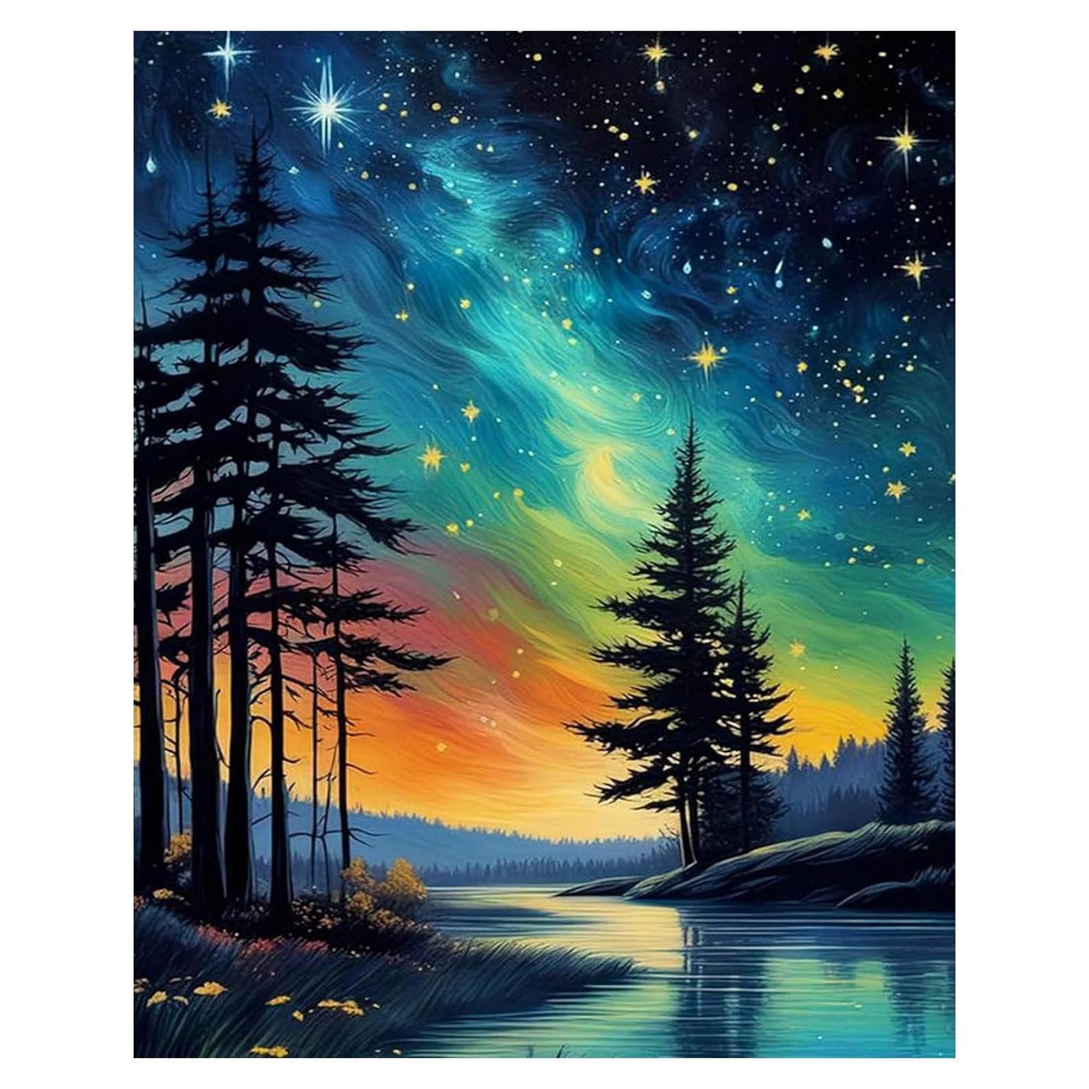 Pintura por Números XACKCME Cielo Estrellado 40.6x50.8 cm