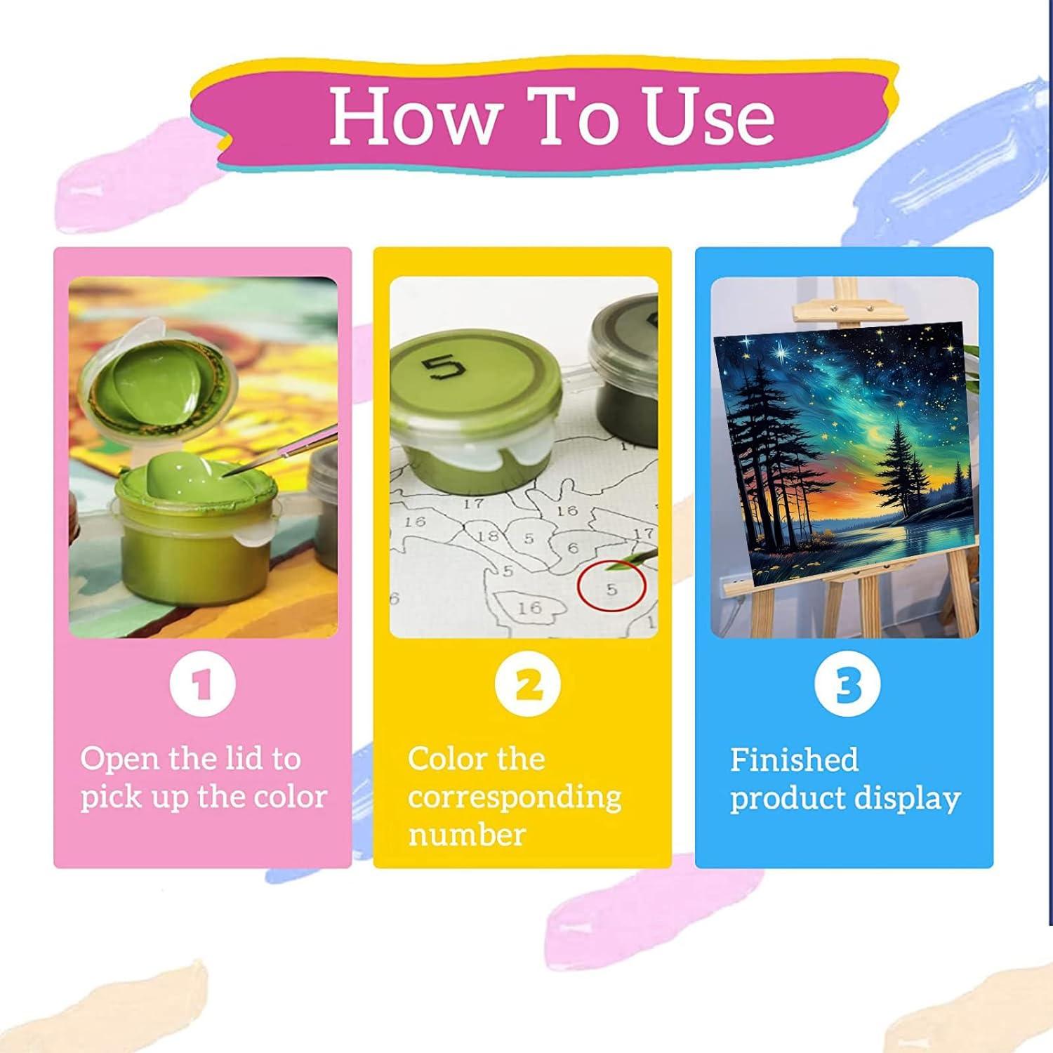 Pintura por Números XACKCME Cielo Estrellado 40.6x50.8 cm