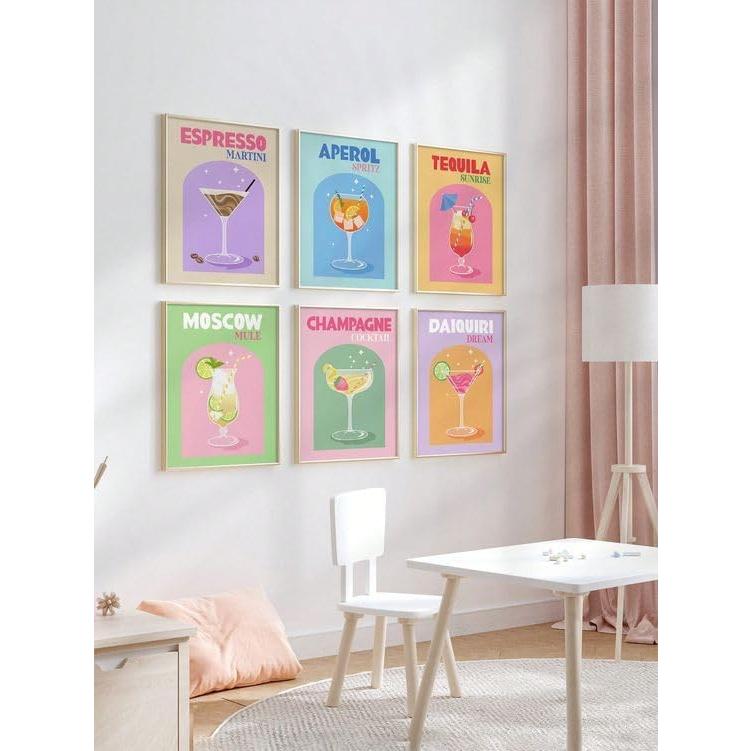 Kit de Pintura por Números Ammklfh 6 Sets 20x30 cm Adultos