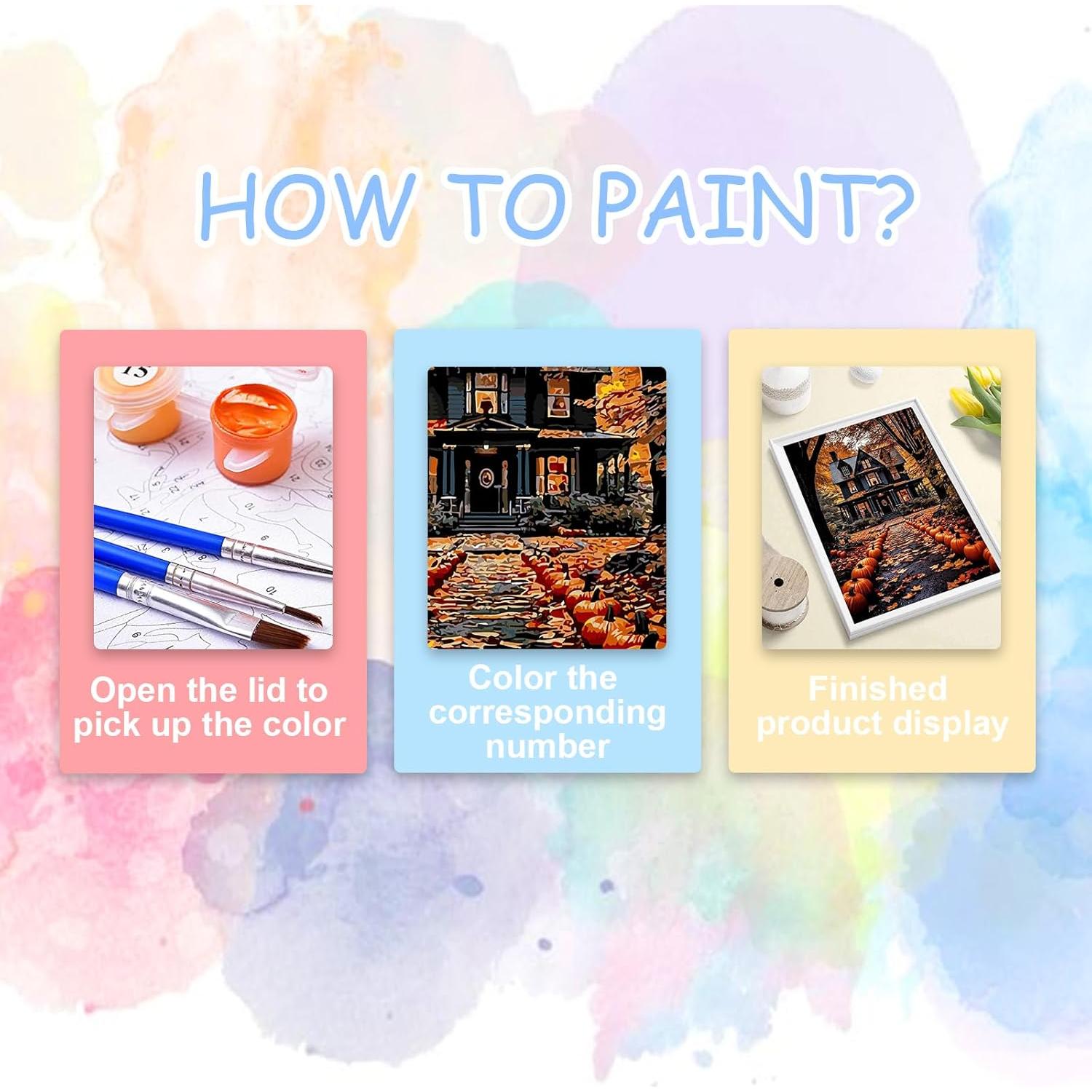 Pintura por Números HITO Halloween 40x50 cm para Adultos