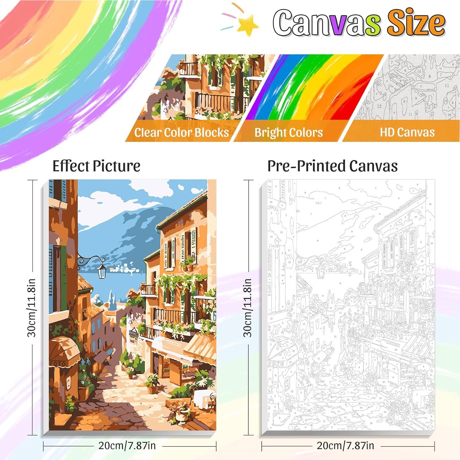 Kit de Pintura por Números QUITEDEW 20x30 cm Jardín Naturaleza