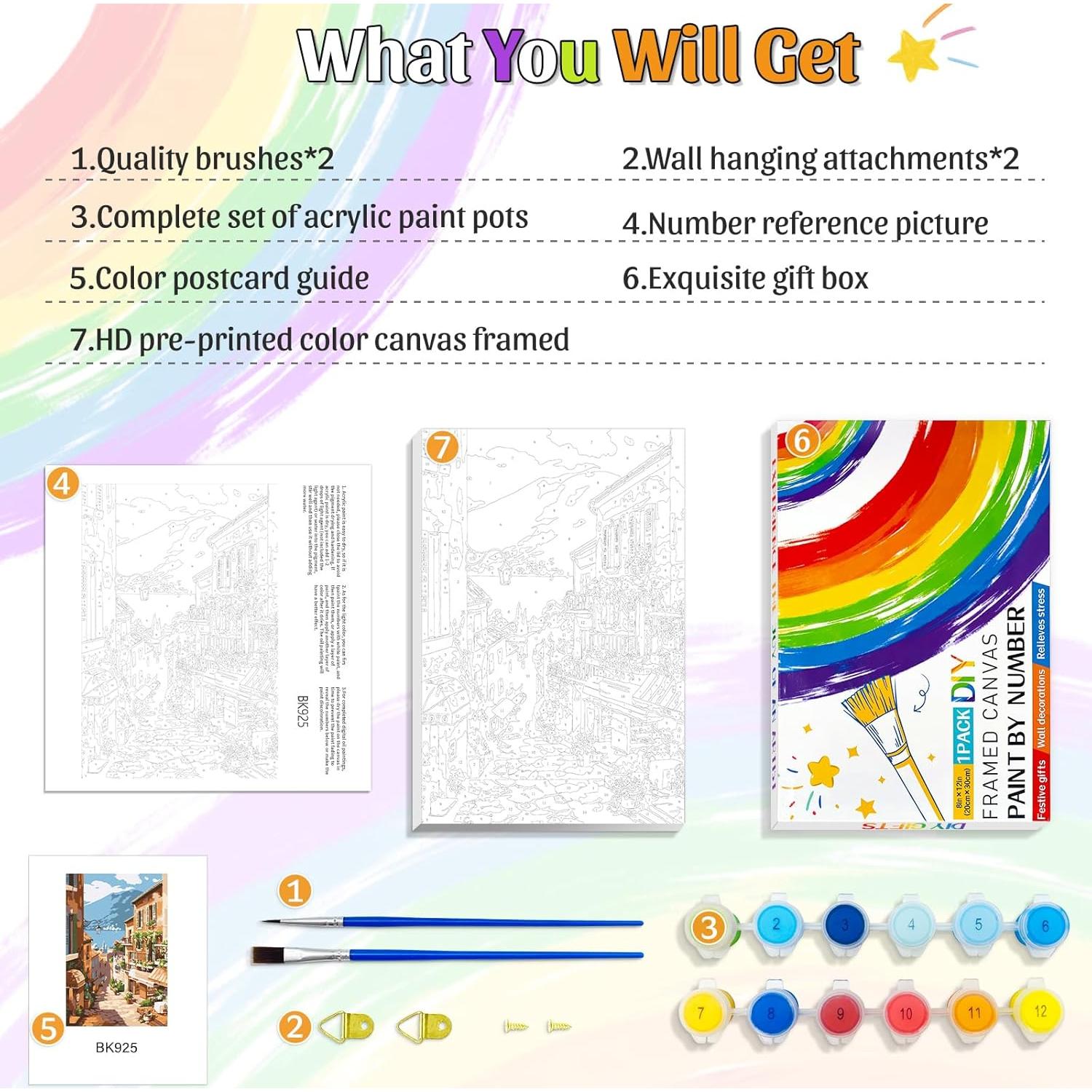 Kit de Pintura por Números QUITEDEW 20x30 cm Jardín Naturaleza