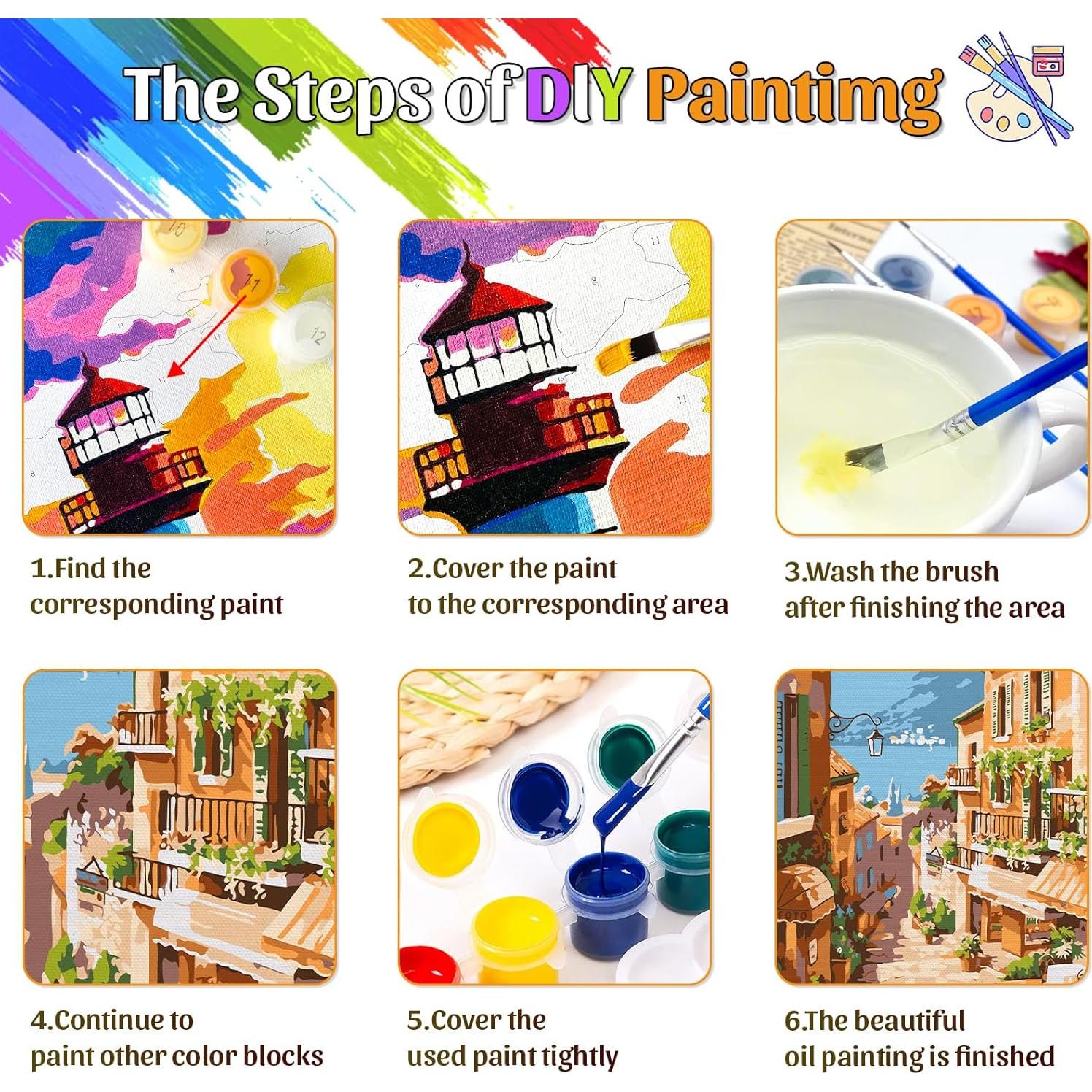 Kit de Pintura por Números QUITEDEW 20x30 cm Jardín Naturaleza