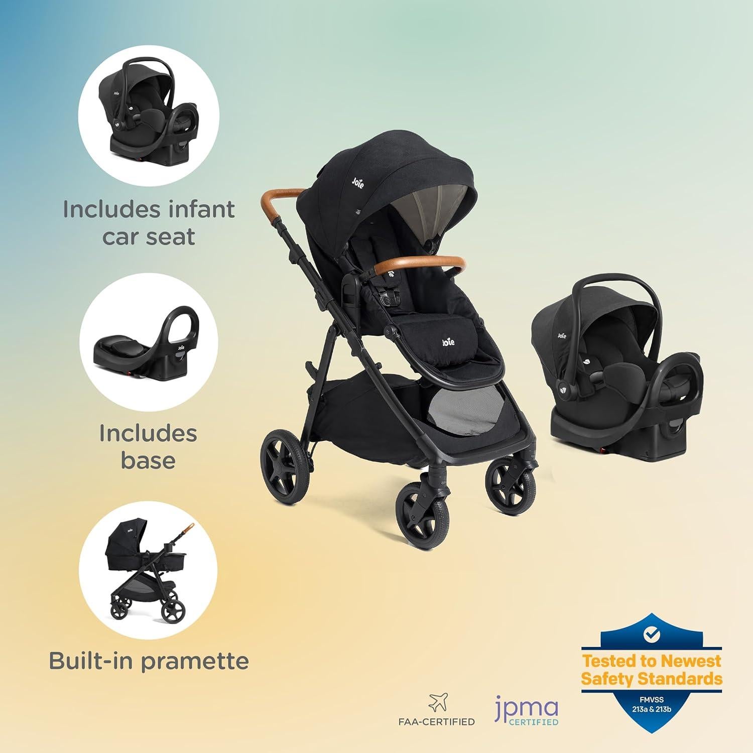 Sistema de Viaje Joie Ginger 4 en 1 con Asiento de Auto 3.5 kg
