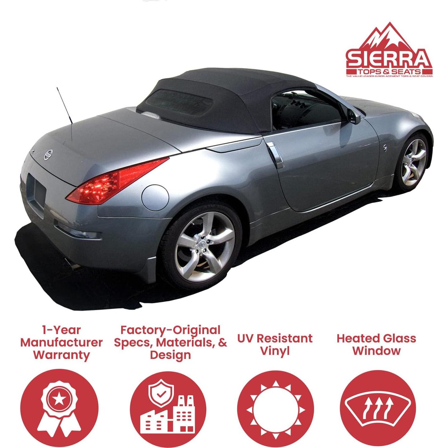 Techo Convertible Nissan 350Z 2004-2009 Sierra Auto Tops Negro