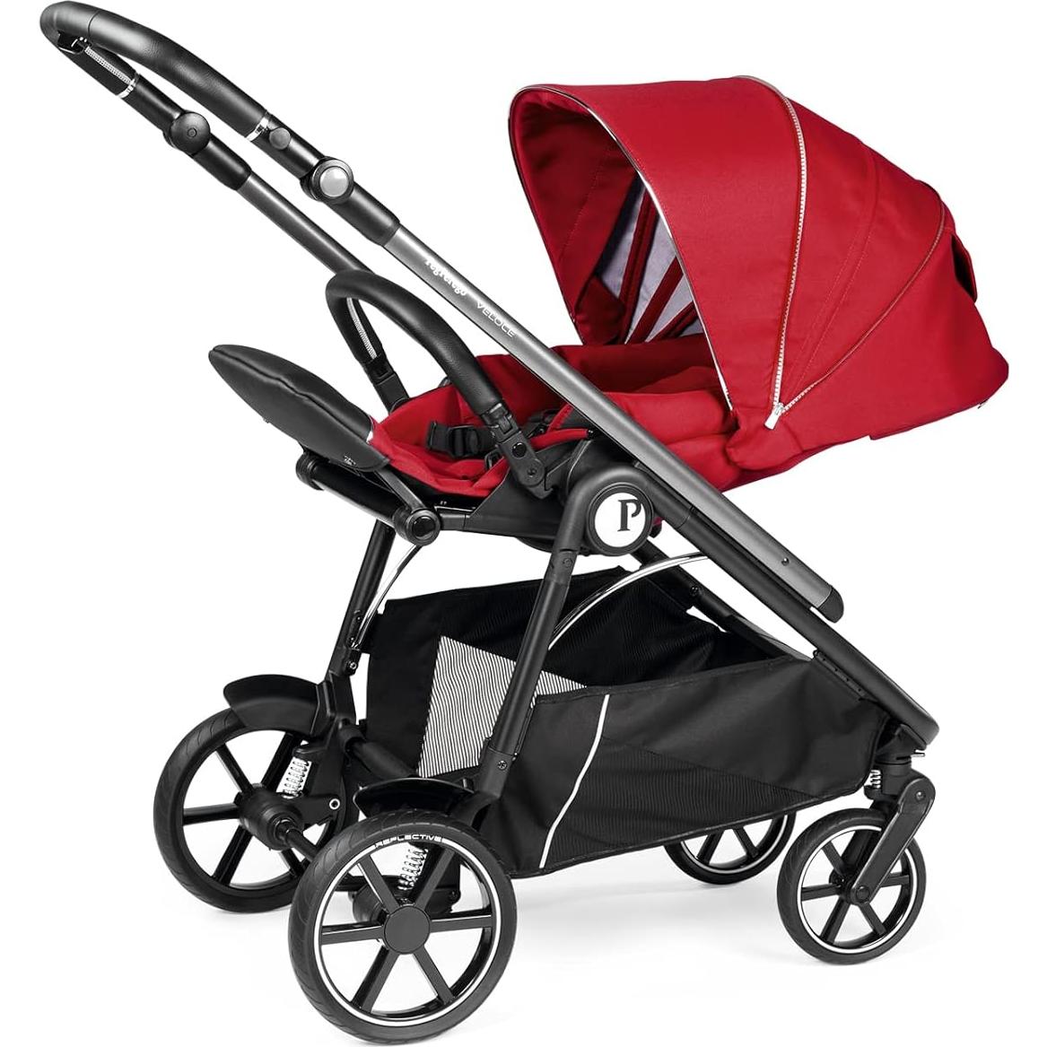 Cochecito Peg Perego Veloce Reversible Ligero 10.8 kg Rojo
