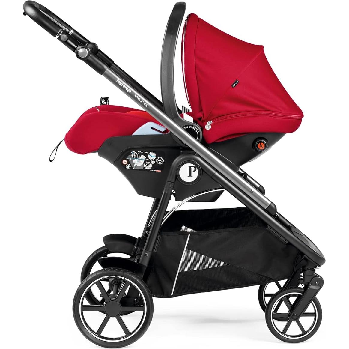 Cochecito Peg Perego Veloce Reversible Ligero 10.8 kg Rojo