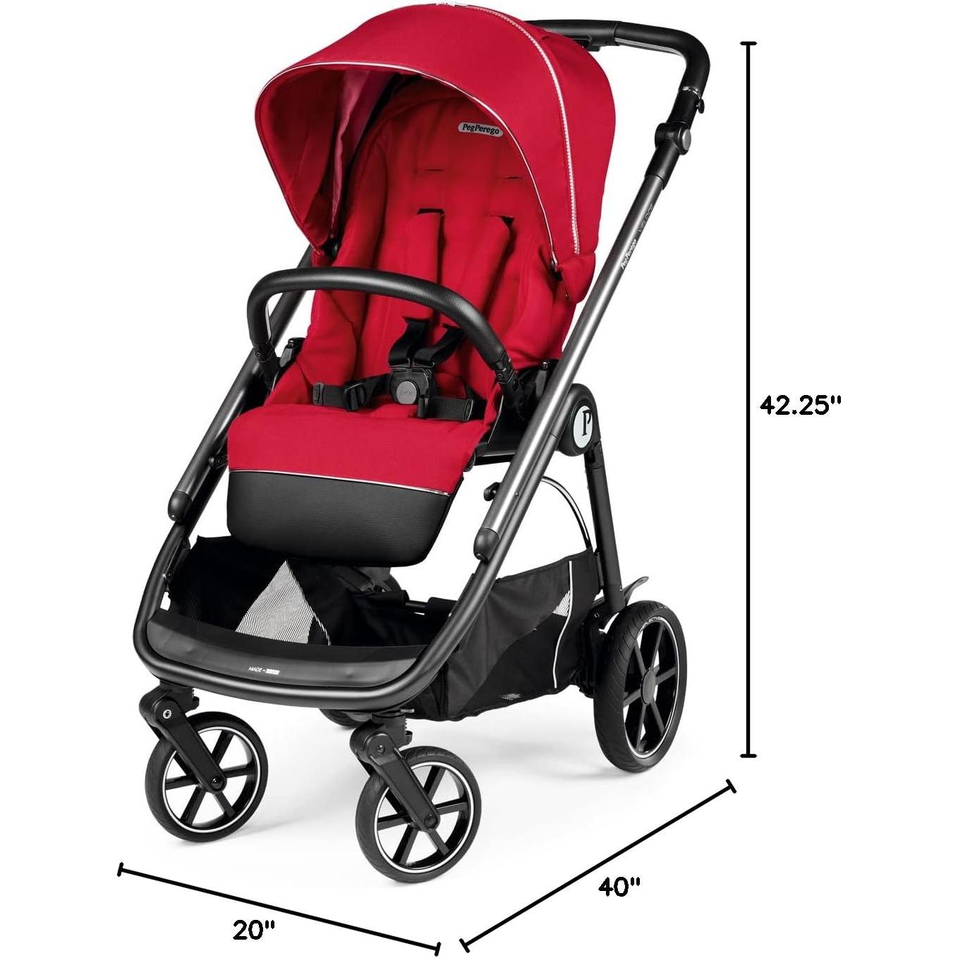 Cochecito Peg Perego Veloce Reversible Ligero 10.8 kg Rojo