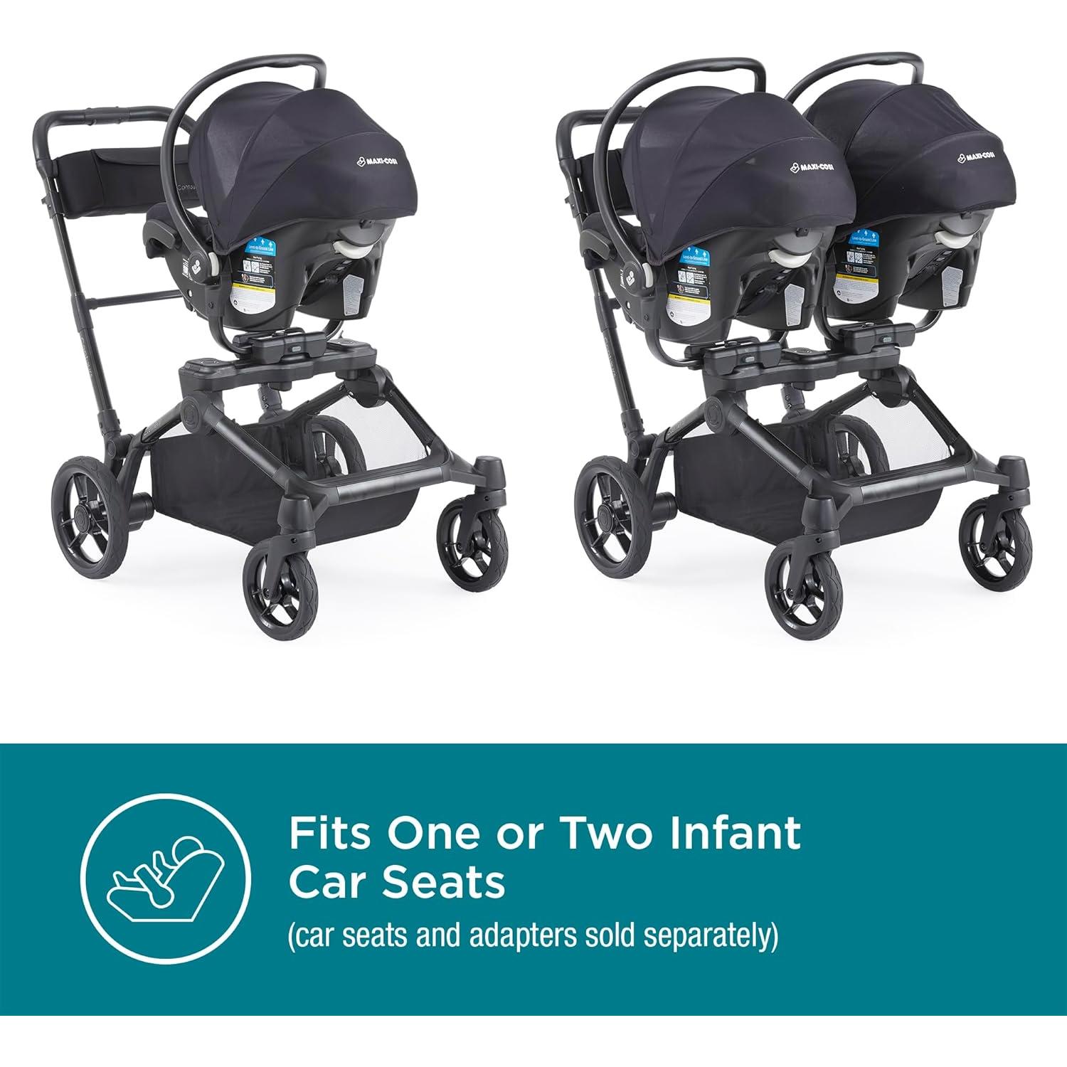 Carrito de bebé Contours Element convertible doble negro