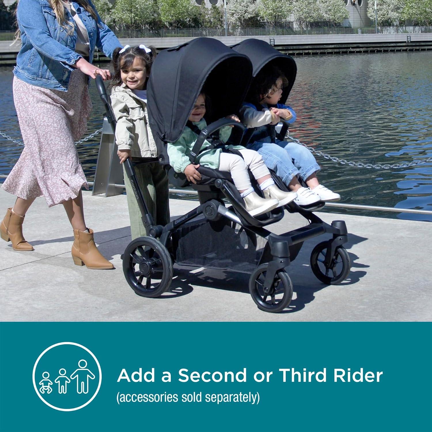 Carrito de bebé Contours Element convertible doble negro