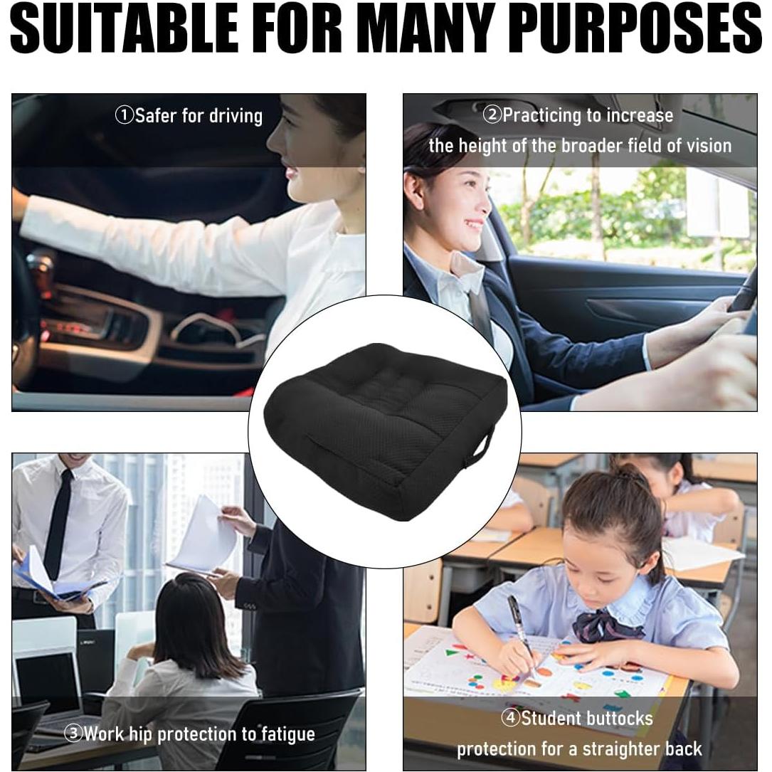 Cojín Elevador de Asiento Gasedin para Coche Negro 43x41cm