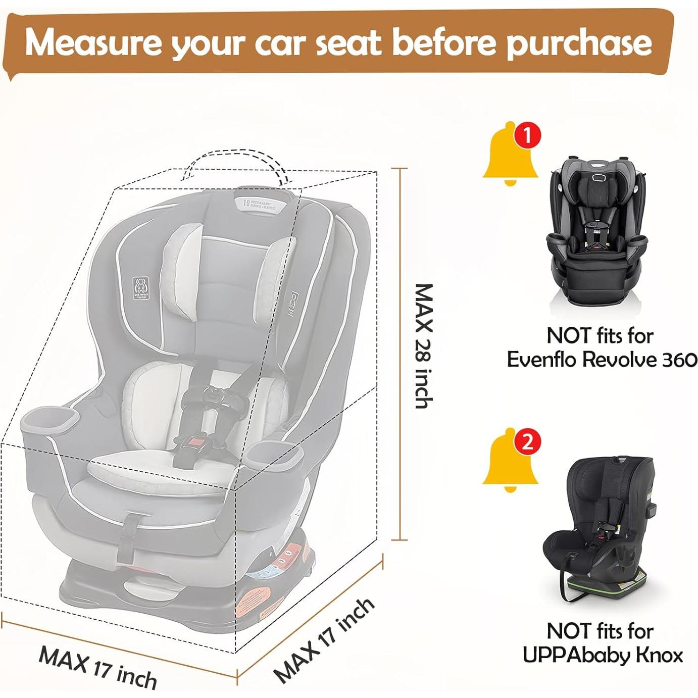 Bolsa de Viaje para Silla de Auto YOREPEK Gris 43x43x71cm