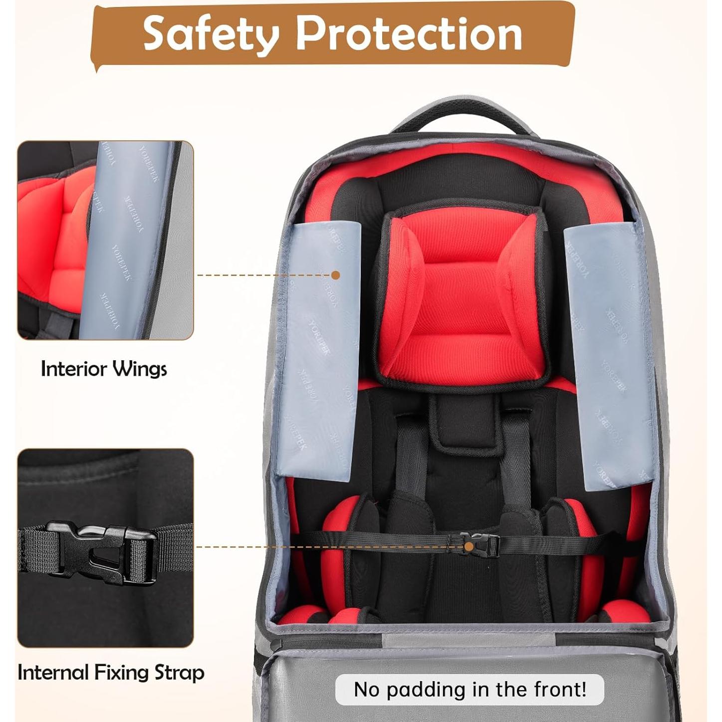 Bolsa de Viaje para Silla de Auto YOREPEK Gris 43x43x71cm