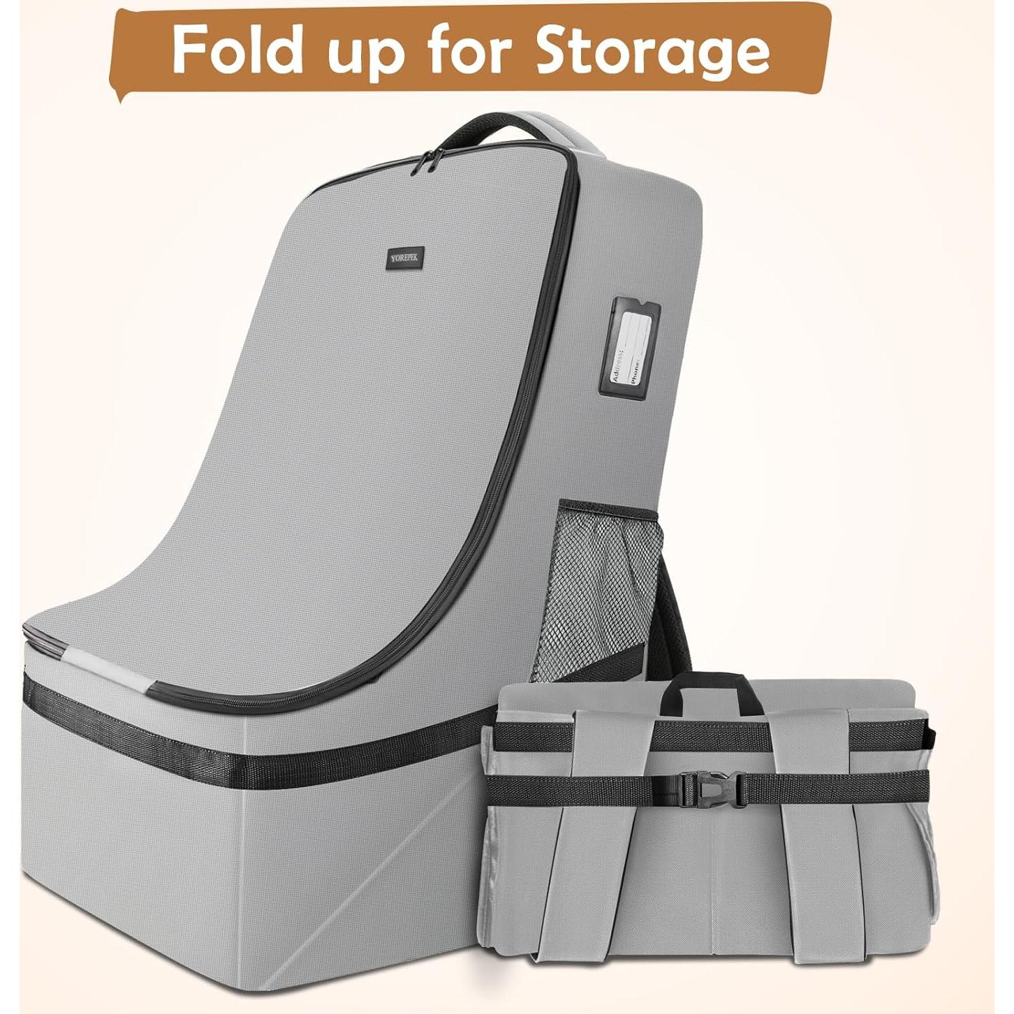 Bolsa de Viaje para Silla de Auto YOREPEK Gris 43x43x71cm