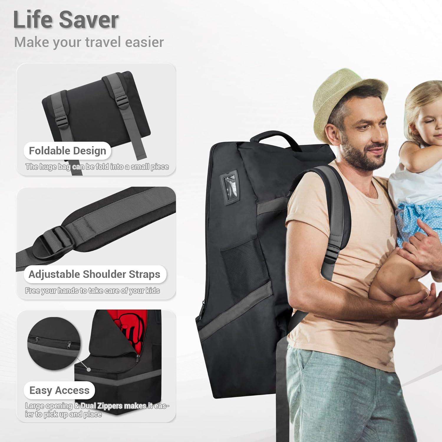 Bolsa de Viaje Acolchada ProFaster para Asiento de Auto Gris