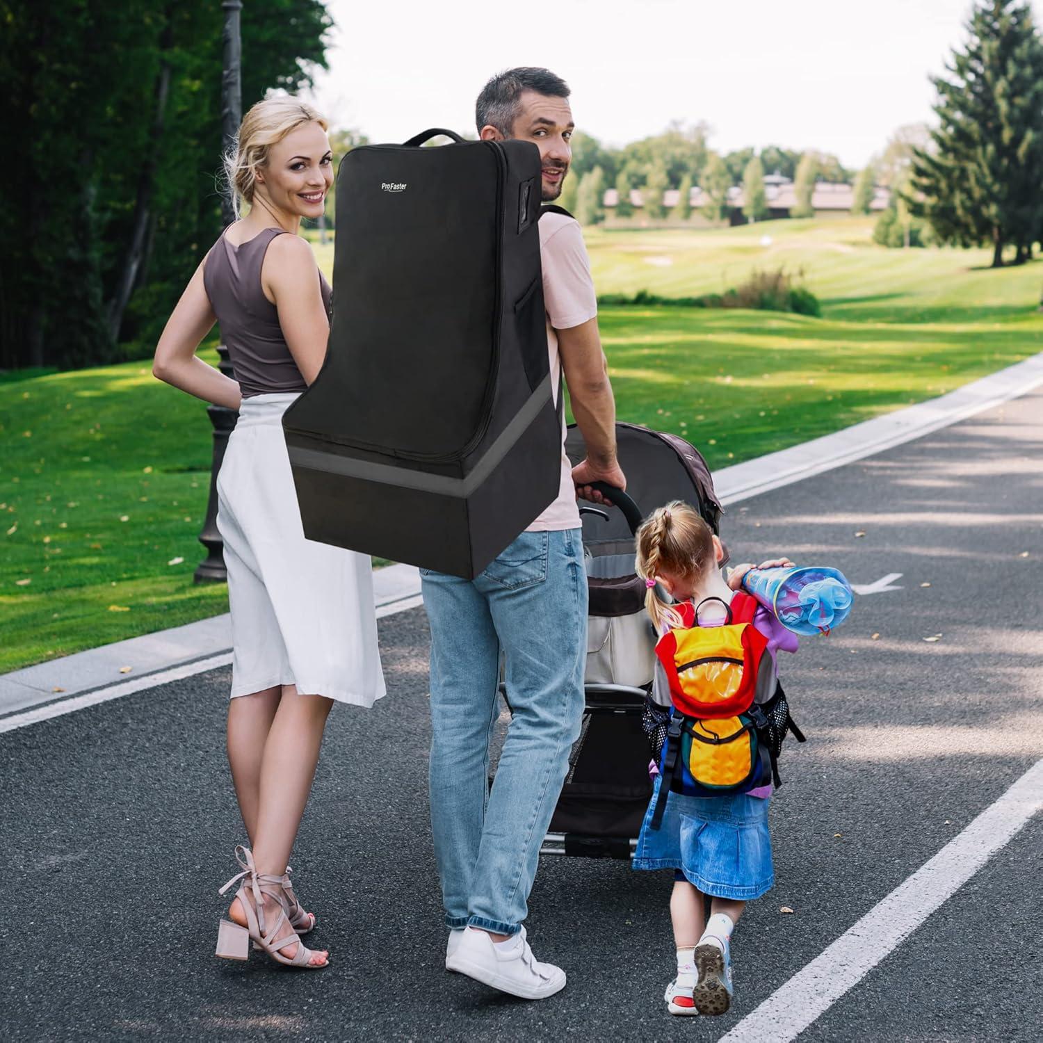 Bolsa de Viaje Acolchada ProFaster para Asiento de Auto Gris