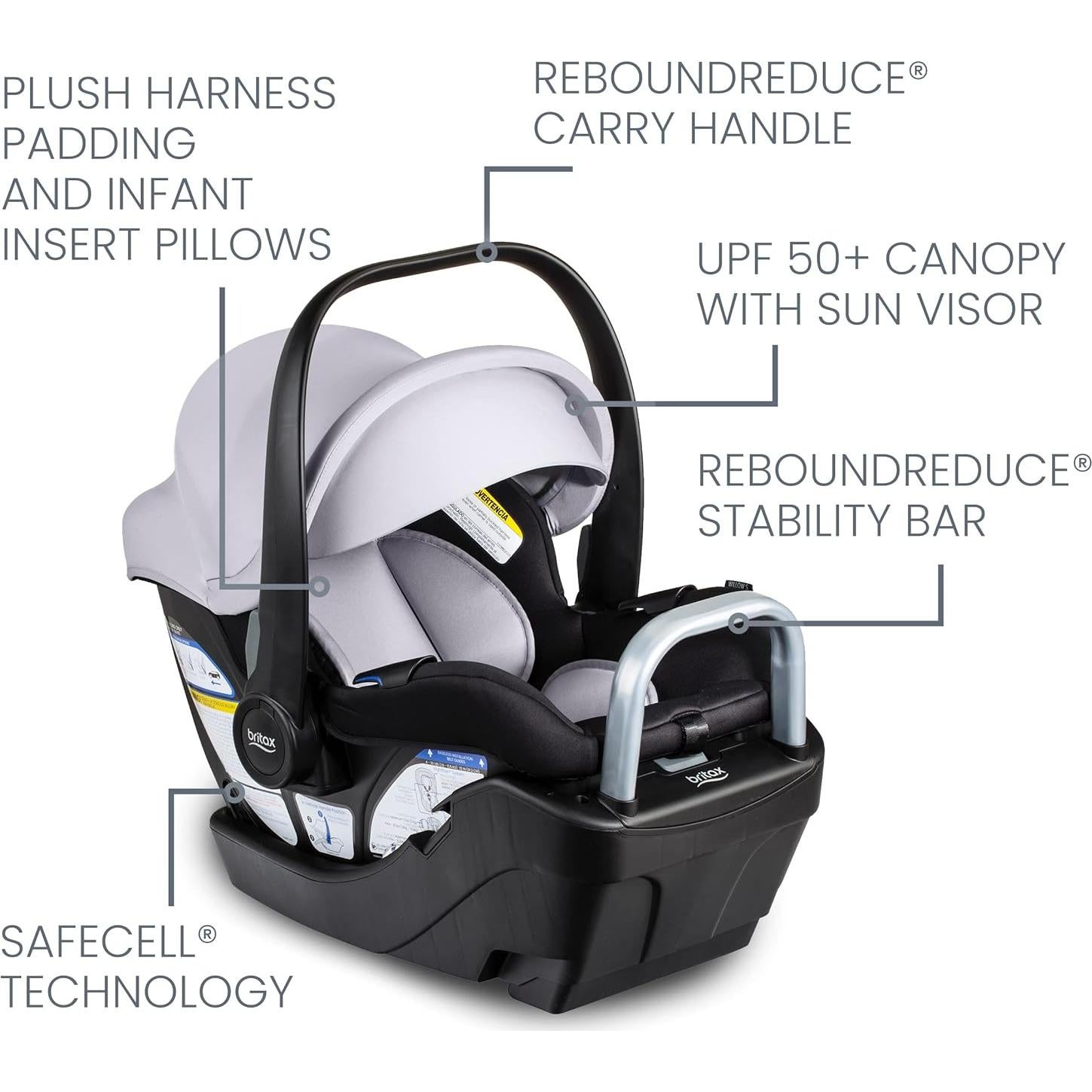Asiento de auto para infantes Britax Willow S Onyx Glaciar