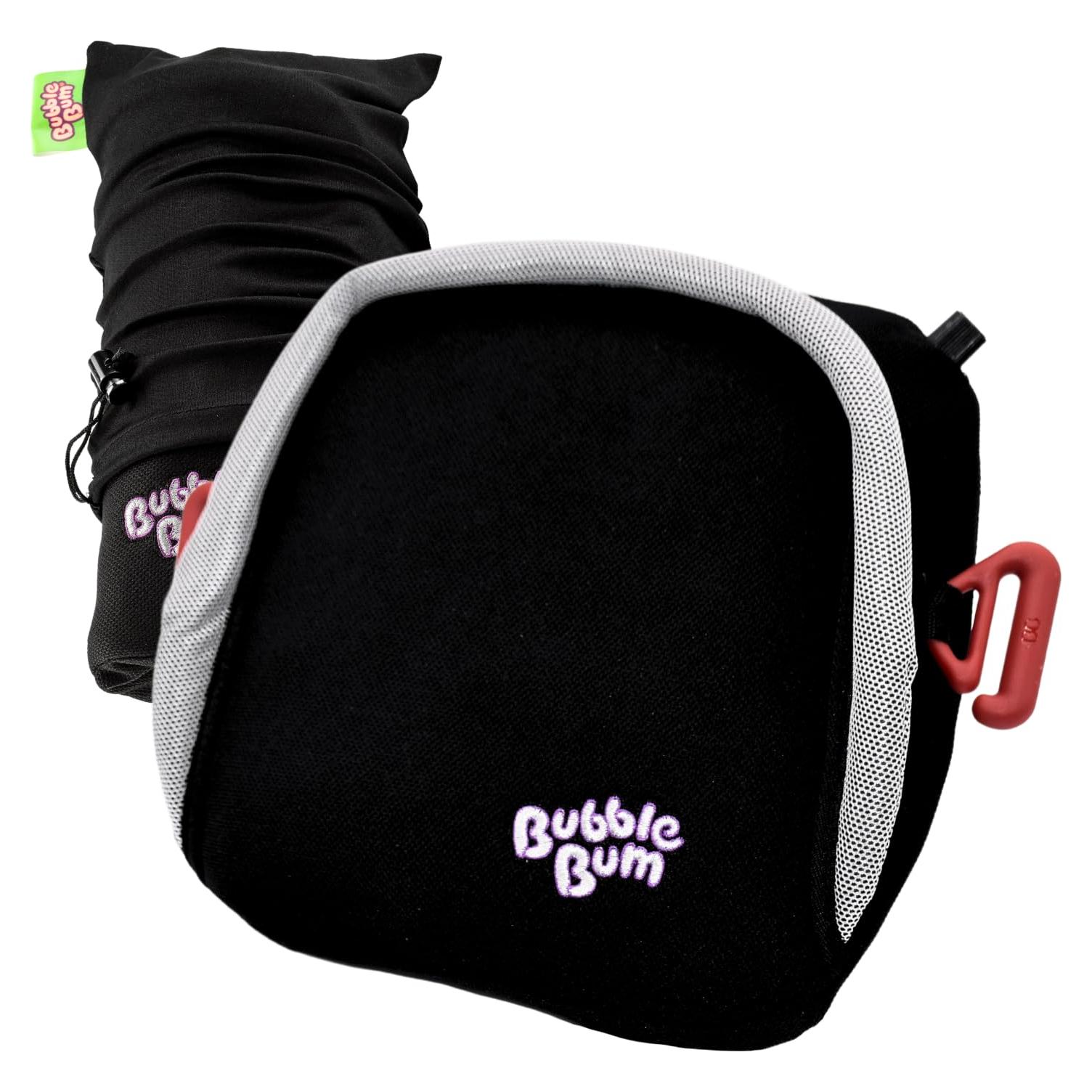 Asiento Elevador Inflable BubbleBum Negro - Plegable y Ligero para Niños 4-11 Años