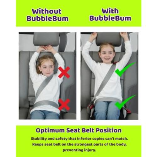 Asiento Elevador Inflable BubbleBum Negro - Plegable y Ligero para Niños 4-11 Años