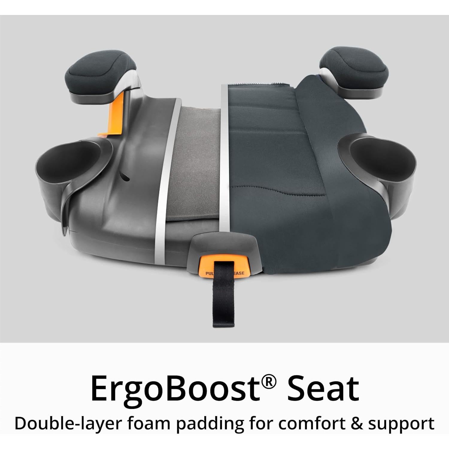 Asiento Elevador Chicco KidFit ClearTex Plus 2-en-1 Obsidiana