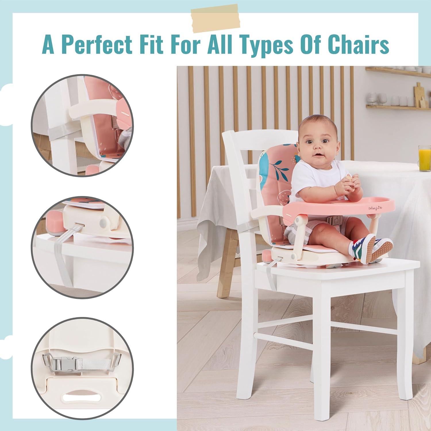 Asiento Elevador Dream On Me Munch N Go Rosa 3 en 1 Plegable