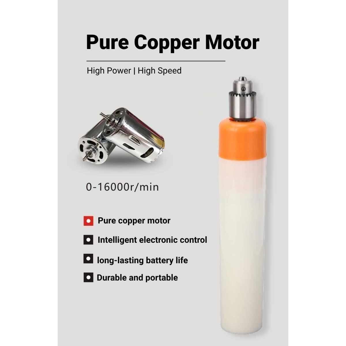 Herramienta Rotativa Inalámbrica VINGVO Mini 3 Velocidades 0.49 kg