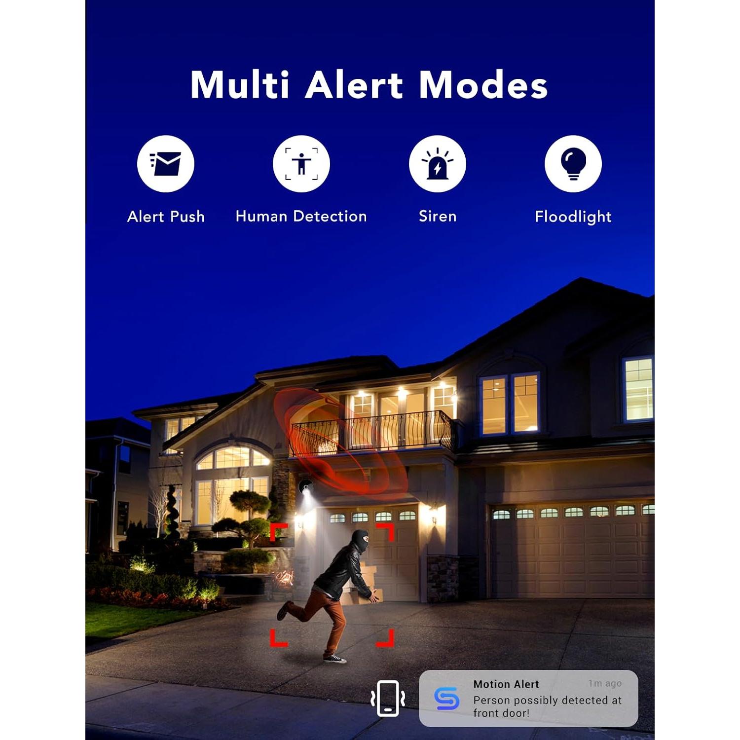 Cámara de Seguridad 2K FAMVIVA IP65 con Visión Nocturna