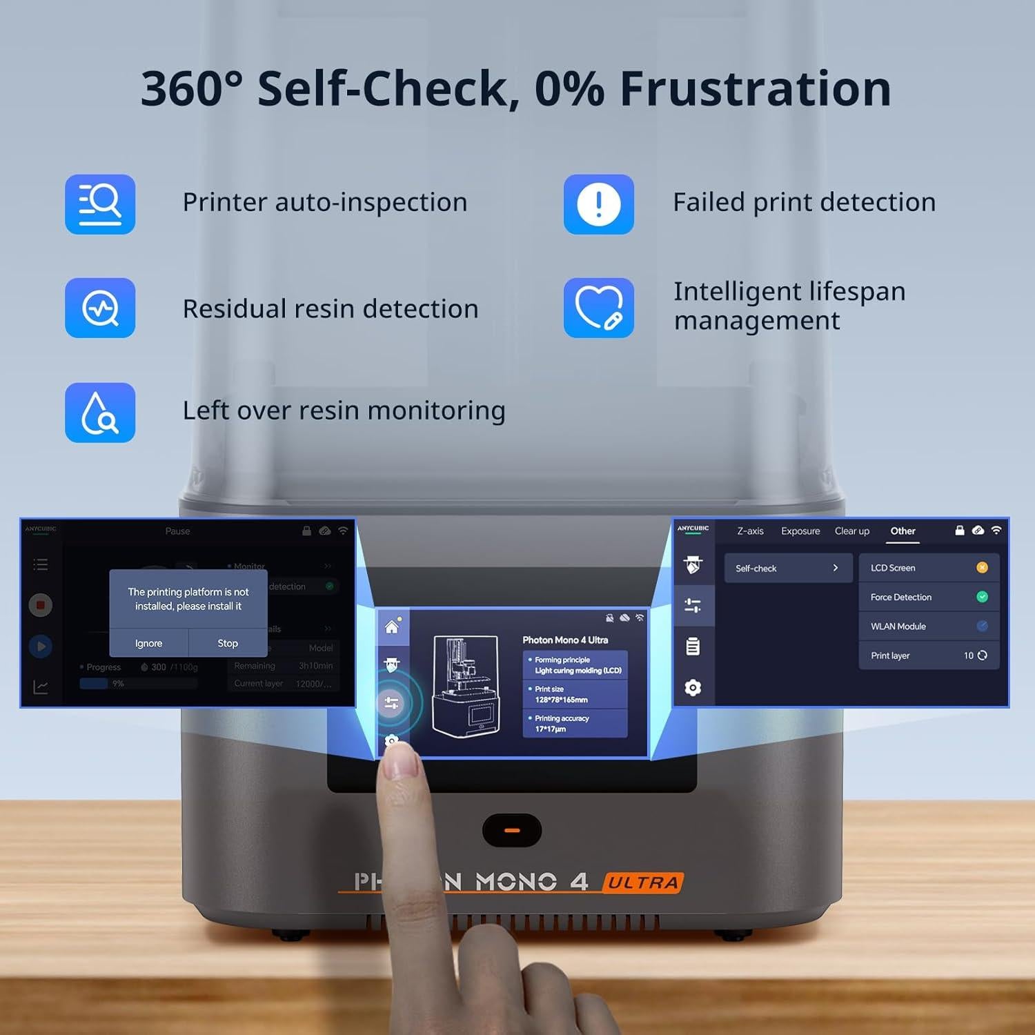 Impresora 3D Anycubic Photon Mono 4 Ultra 8K + Resina 1KG