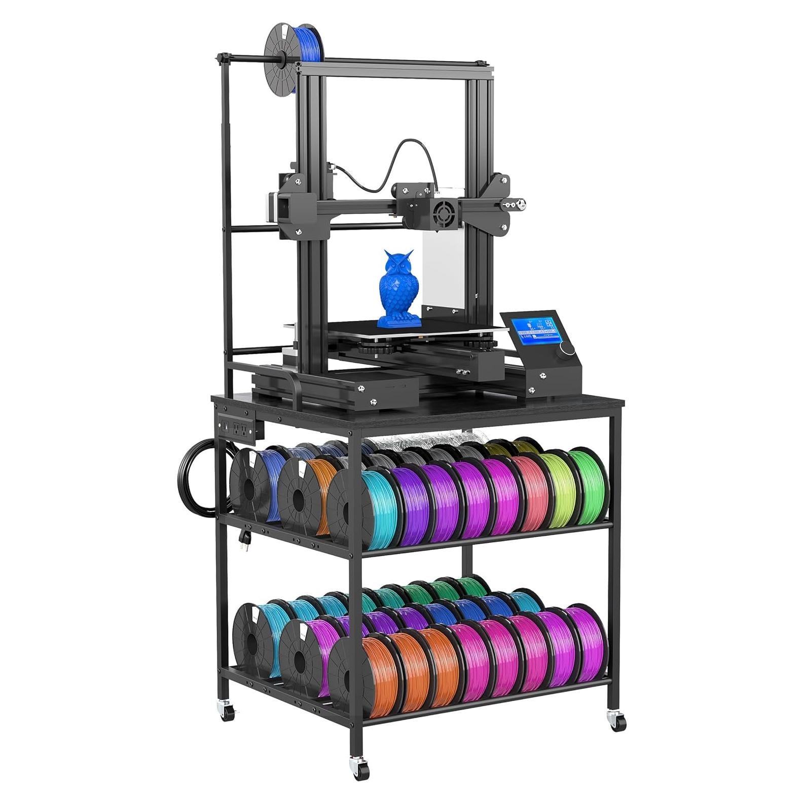 Soporte para Impresora 3D Qriocioa con Estante y Ruedas
