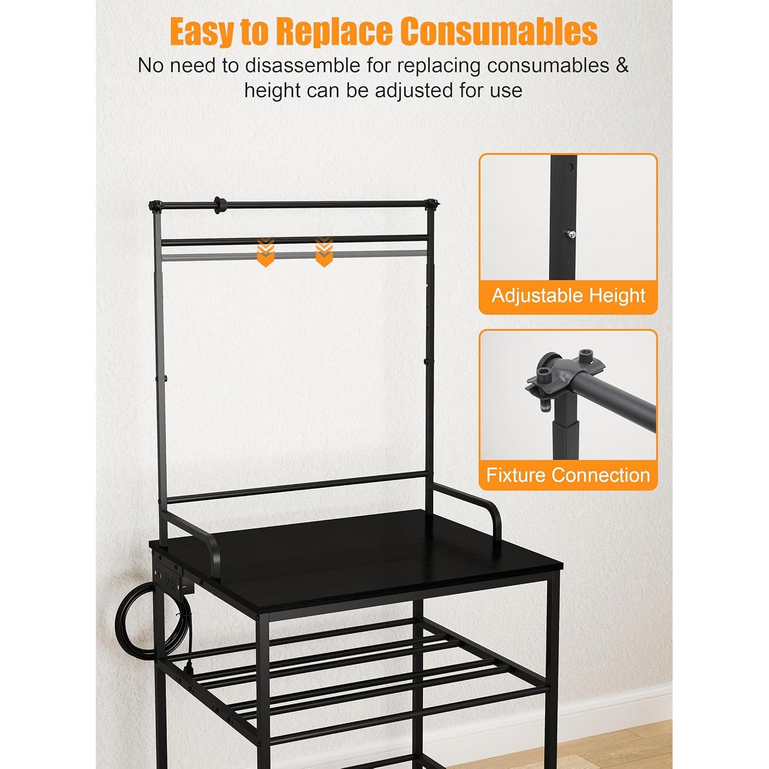 Soporte para Impresora 3D Qriocioa con Estante y Ruedas