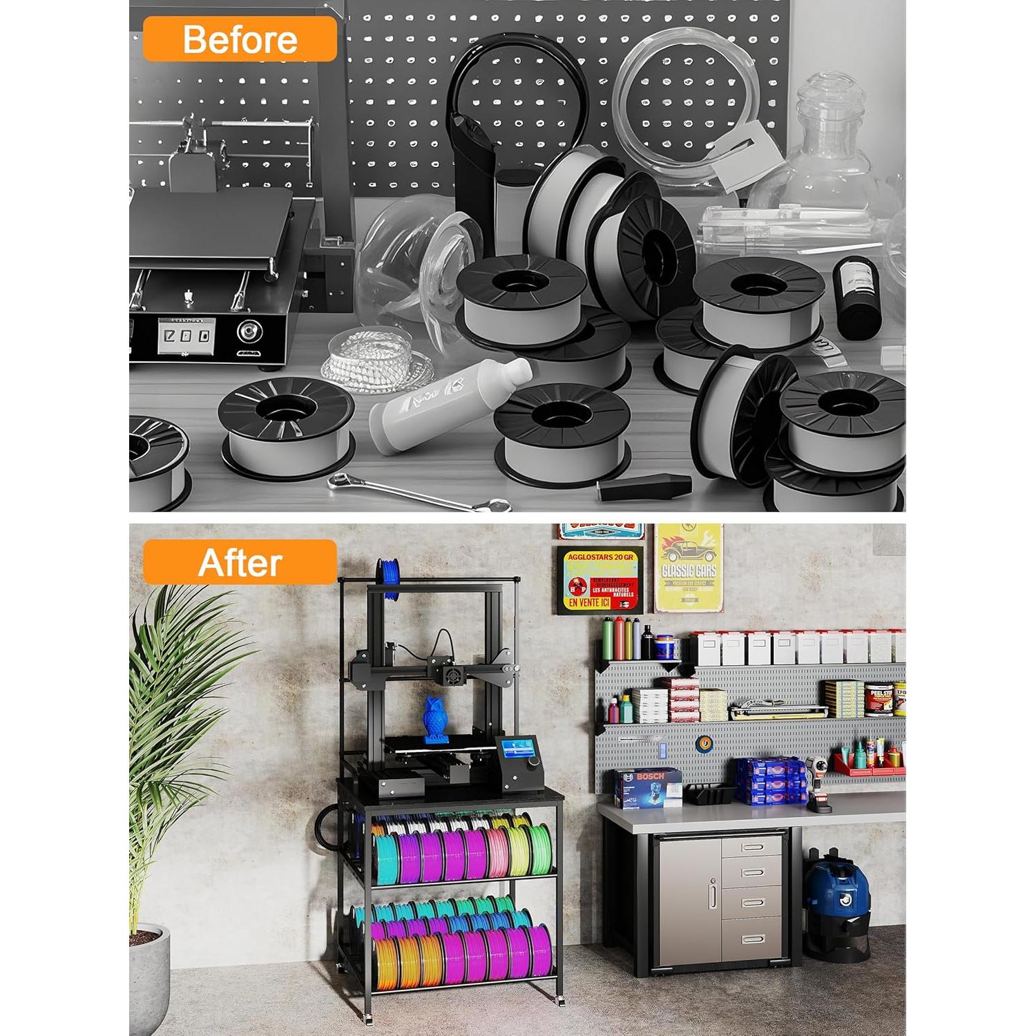 Soporte para Impresora 3D Qriocioa con Estante y Ruedas