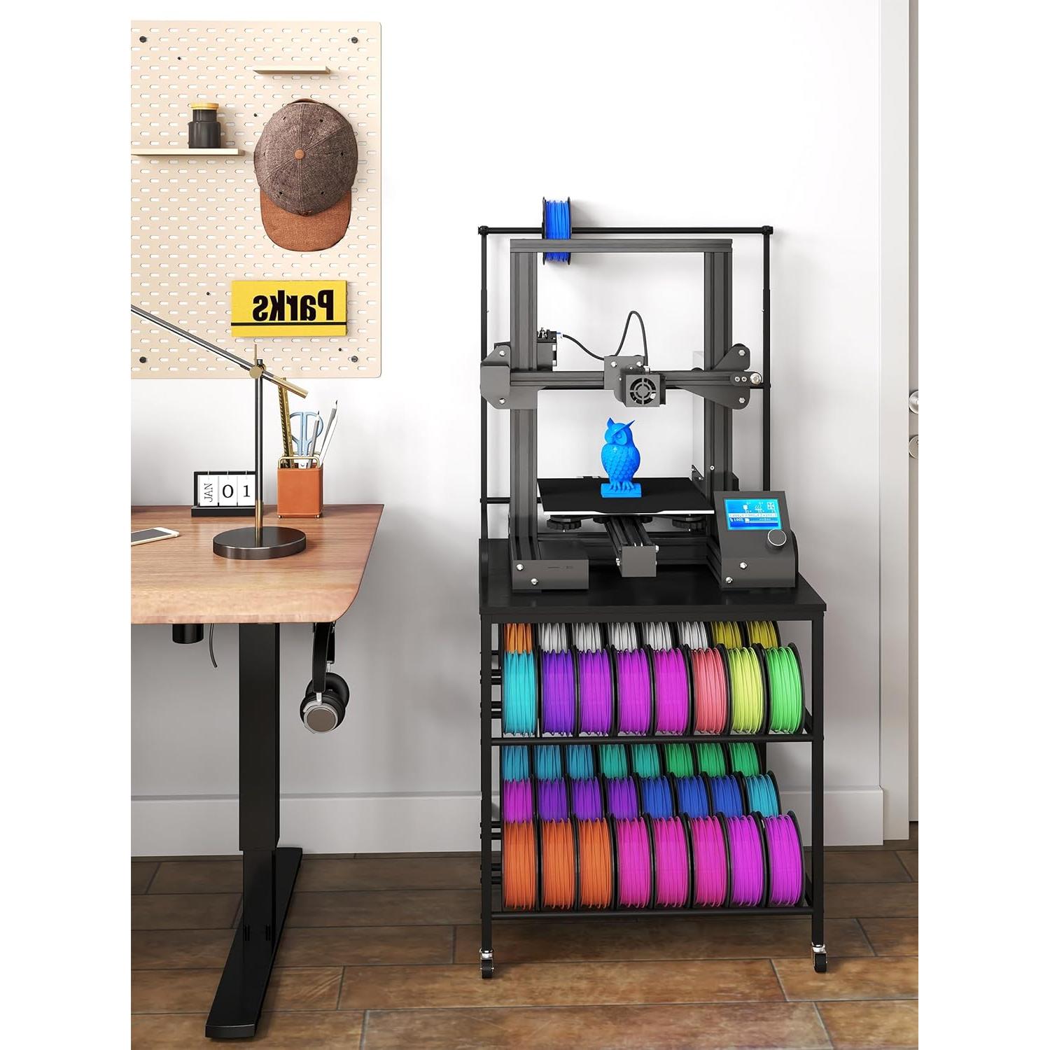 Soporte para Impresora 3D Qriocioa con Estante y Ruedas