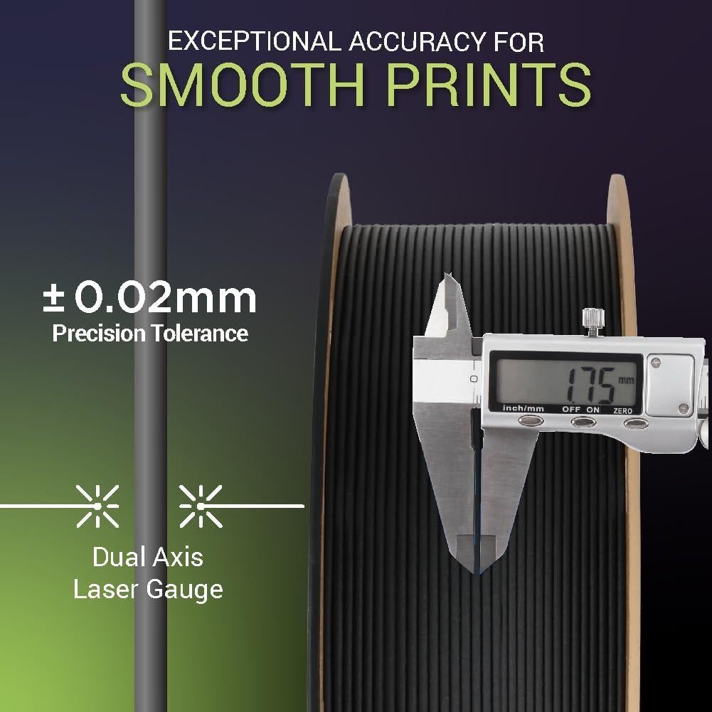 Filamento 3D Polymaker Fiberon PET-CF17 Negro 1.75mm 0.5kg