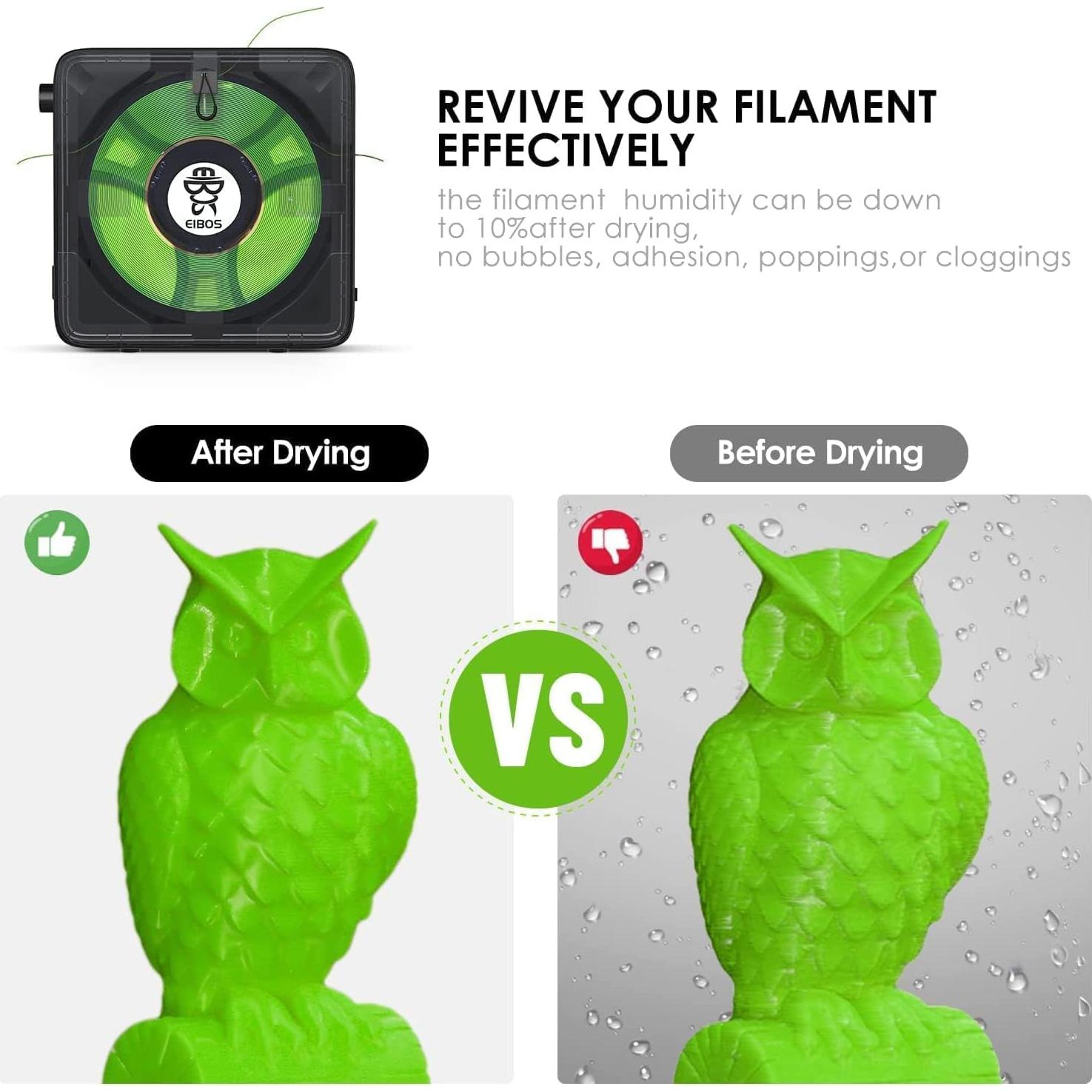 Caja de Secado de Filamento EIBOS Easdry 1.75mm-3mm Ajustable