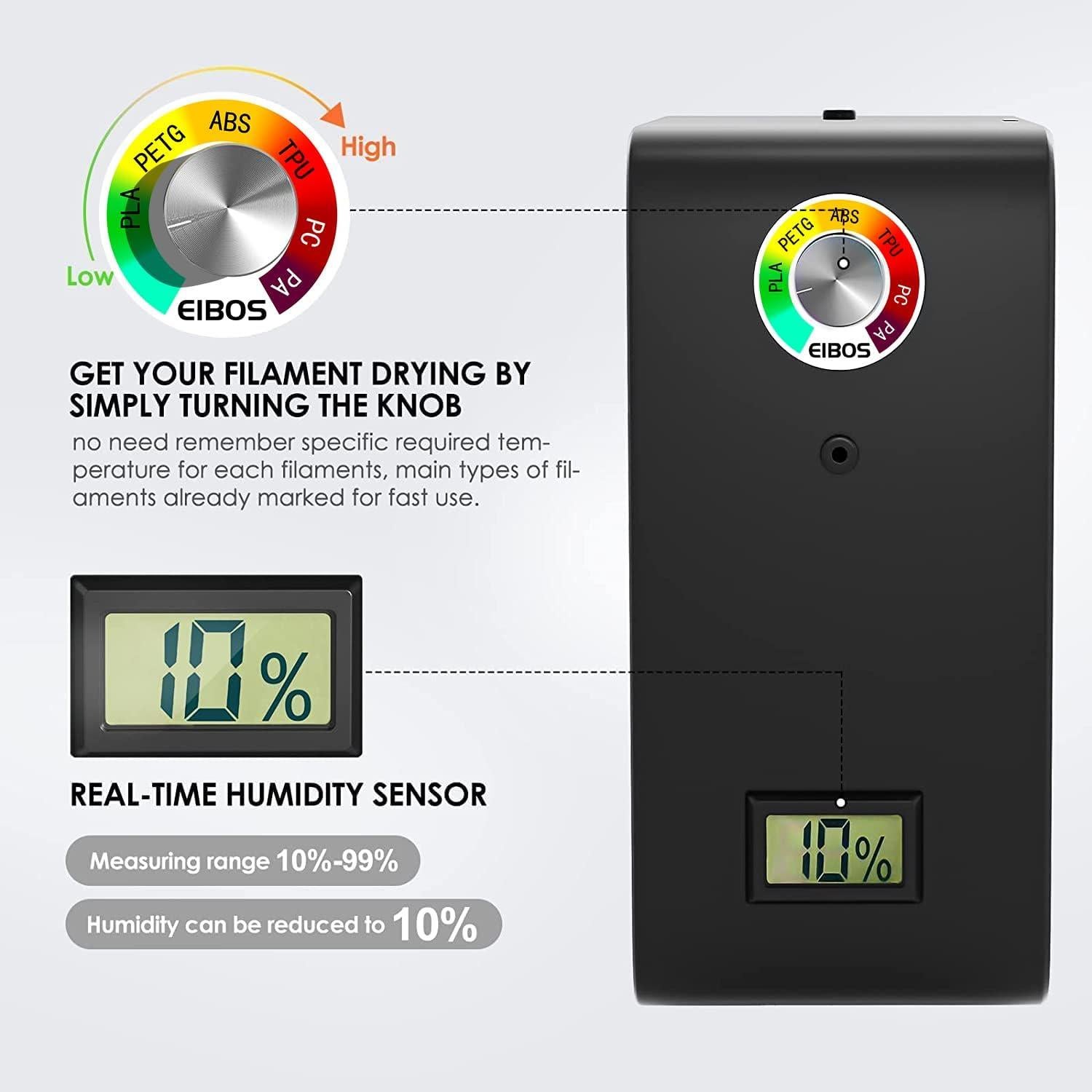 Caja de Secado de Filamento EIBOS Easdry 1.75mm-3mm Ajustable