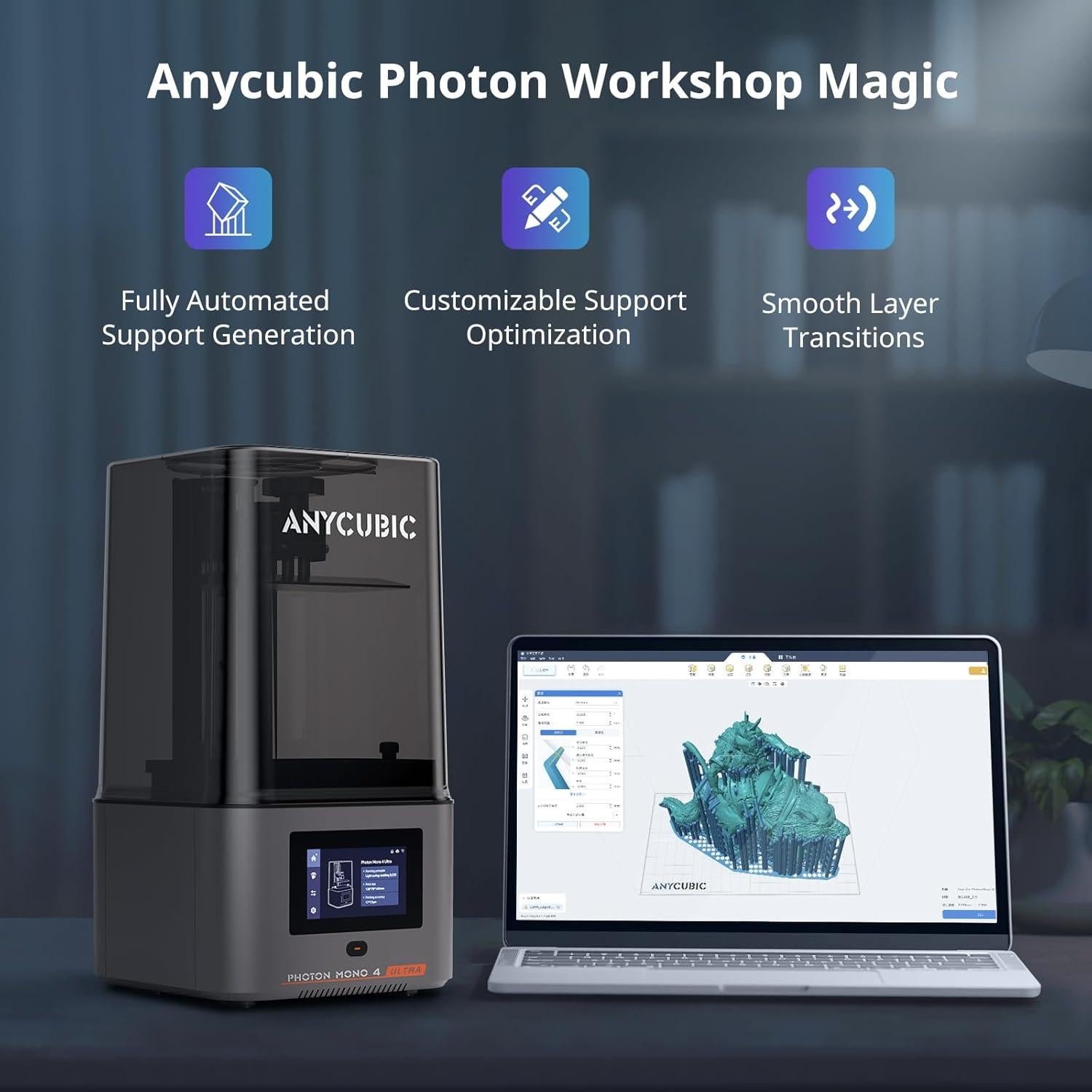 Impresora 3D ANYCUBIC Photon Mono 4 Ultra 10K 7" + 5 Películas ACF
