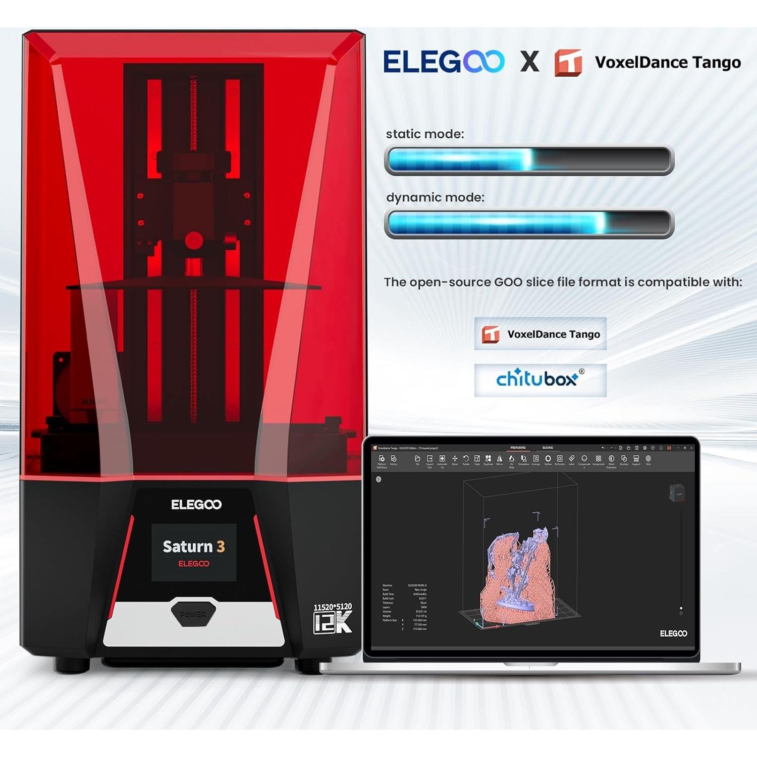 Impresora 3D de Resina ELEGOO Saturn 3 12K LCD 10"