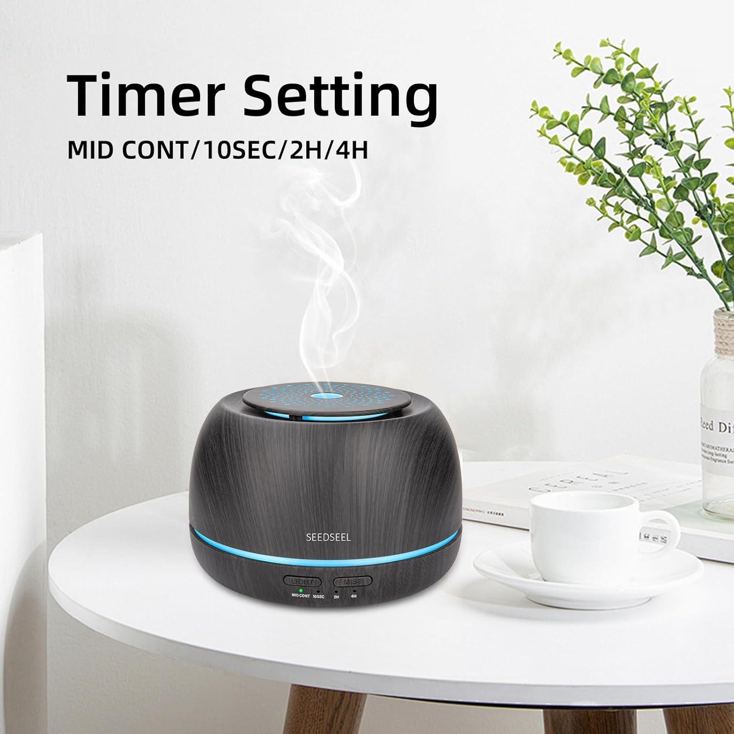 Difusor de Aceite Esencial 300ML SEEDSEEL Ultrasónico Control Remoto