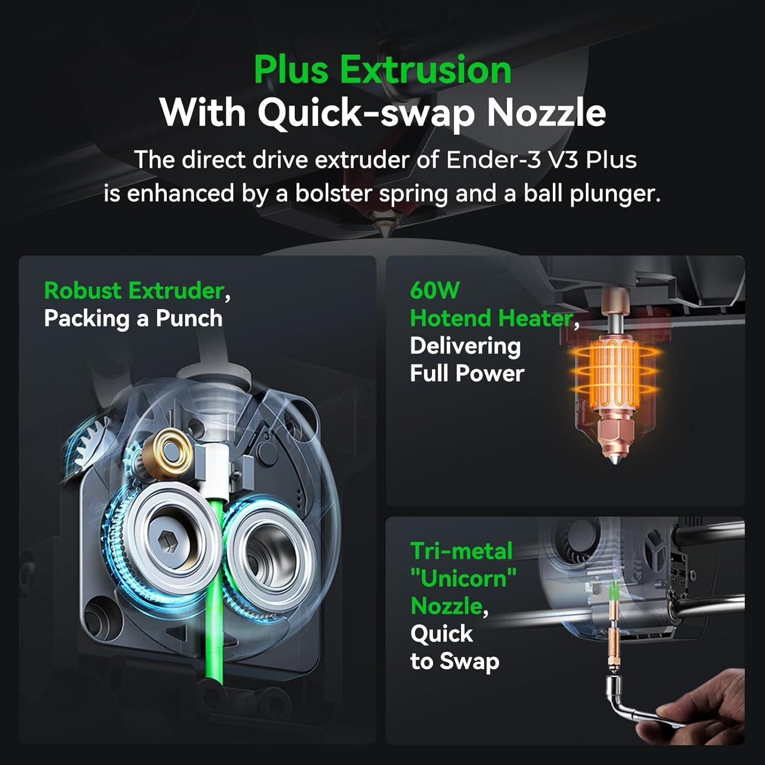 Impresora 3D Creality Ender 3 V3 Plus 300x300x330mm Alta Velocidad