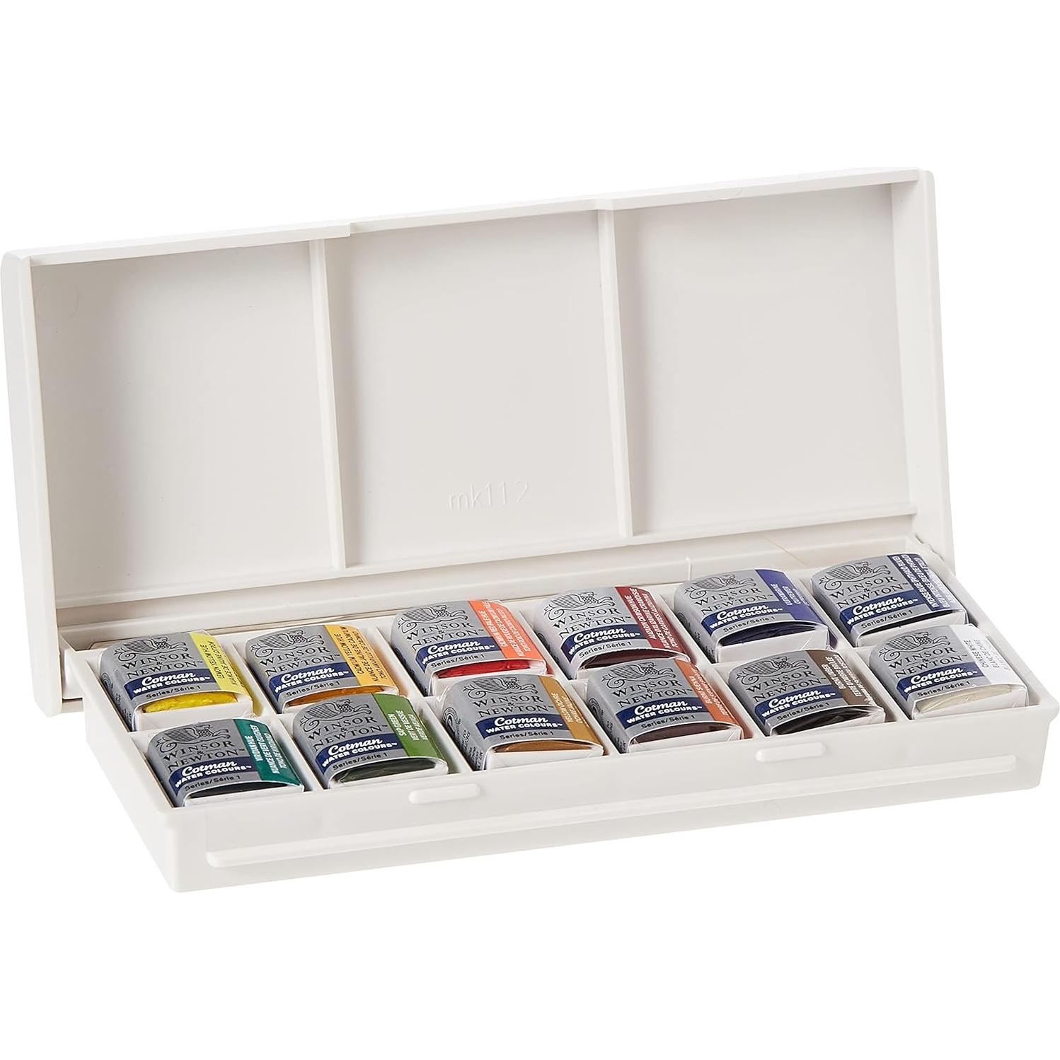 Set de Pintura Acuarela Winsor & Newton Cotman 12 Medias Pastillas
