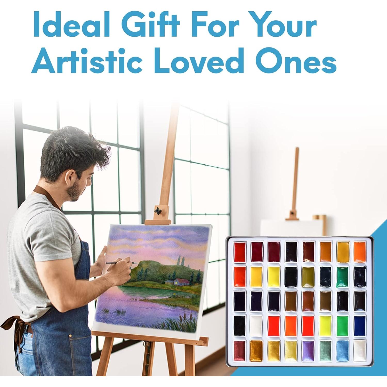 Conjunto de Pintura Acuarela Premium MozArt - 40 Colores