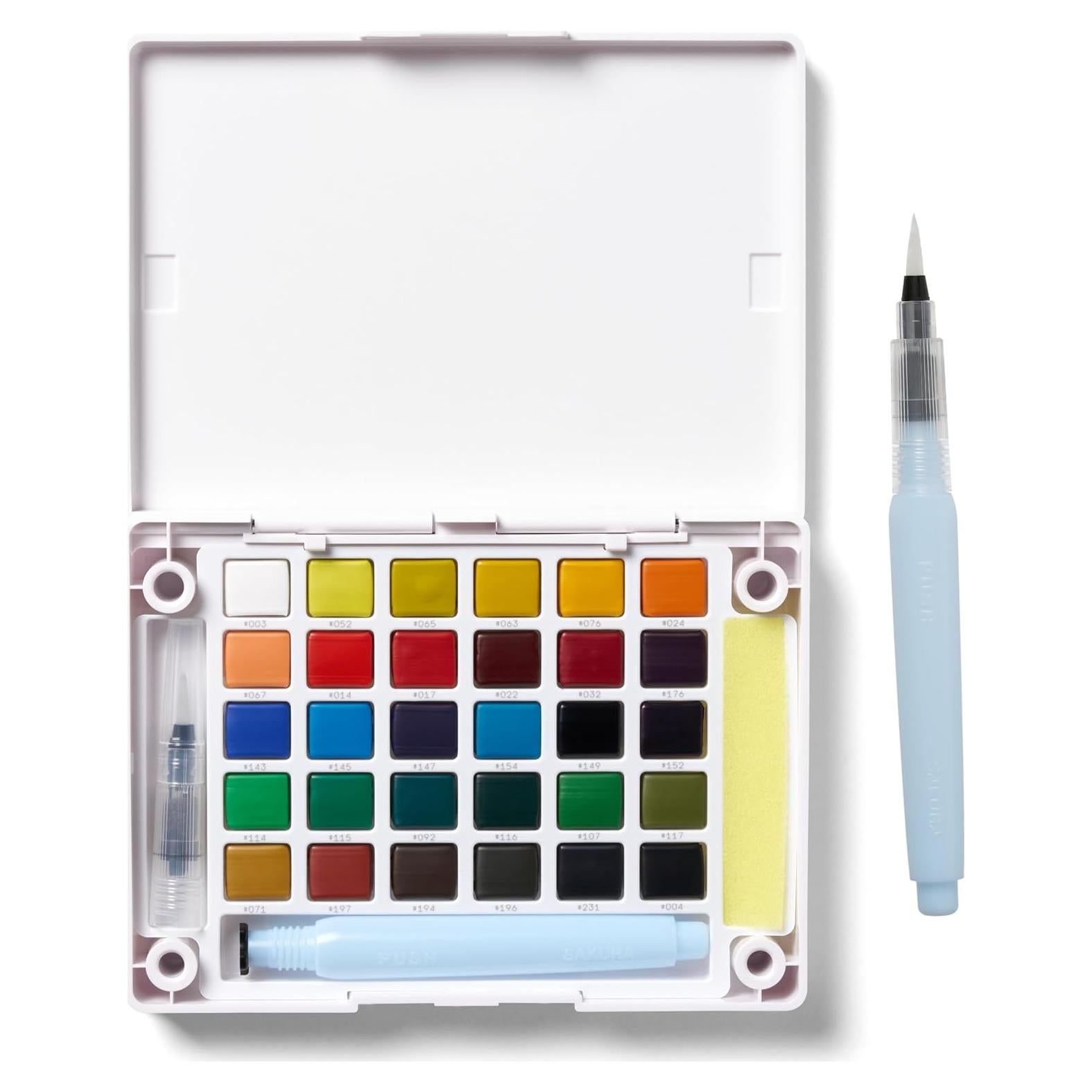 Kit de Acuarelas Portátil SAKURA Koi - 30 Colores + Pincel