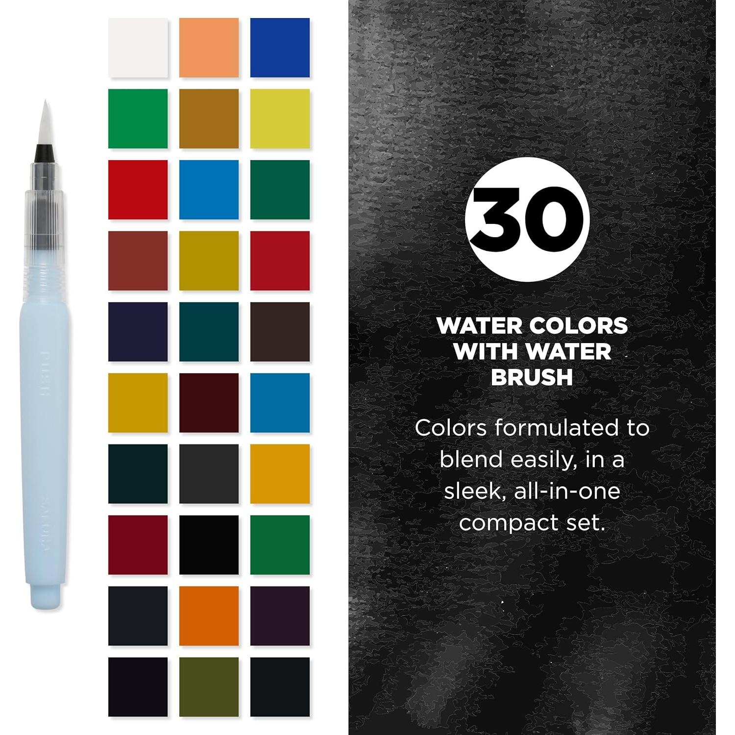 Kit de Acuarelas Portátil SAKURA Koi - 30 Colores + Pincel