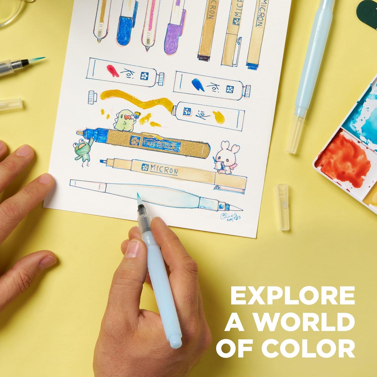 Kit de Acuarelas Portátil SAKURA Koi - 30 Colores + Pincel