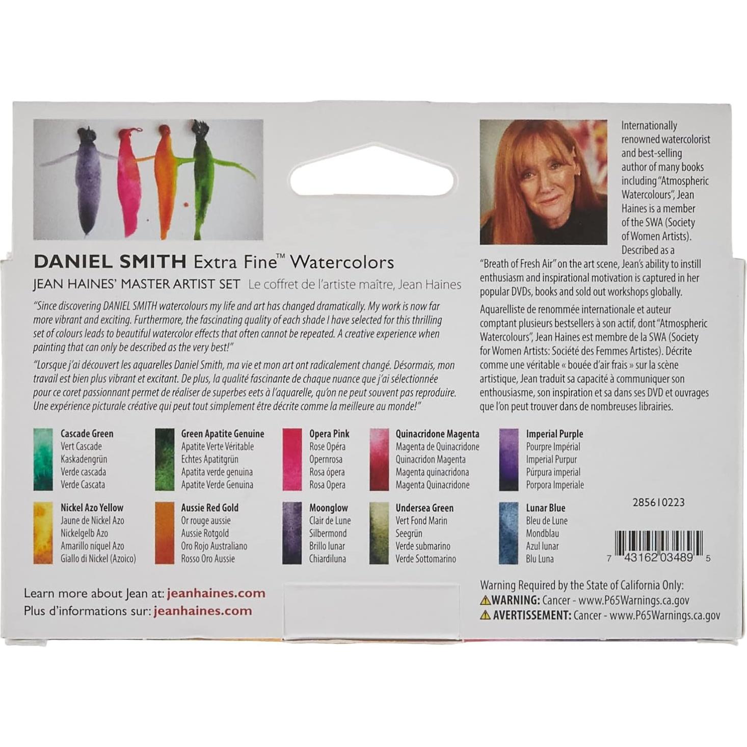 Set de Acuarelas DANIEL SMITH Jean Haines 10 Tubos 5ml