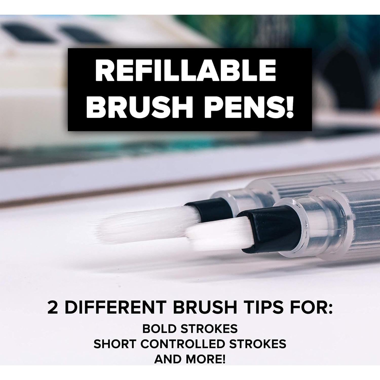 Paleta de Pintura Acuarela GenCrafts 48 Colores con Pinceles