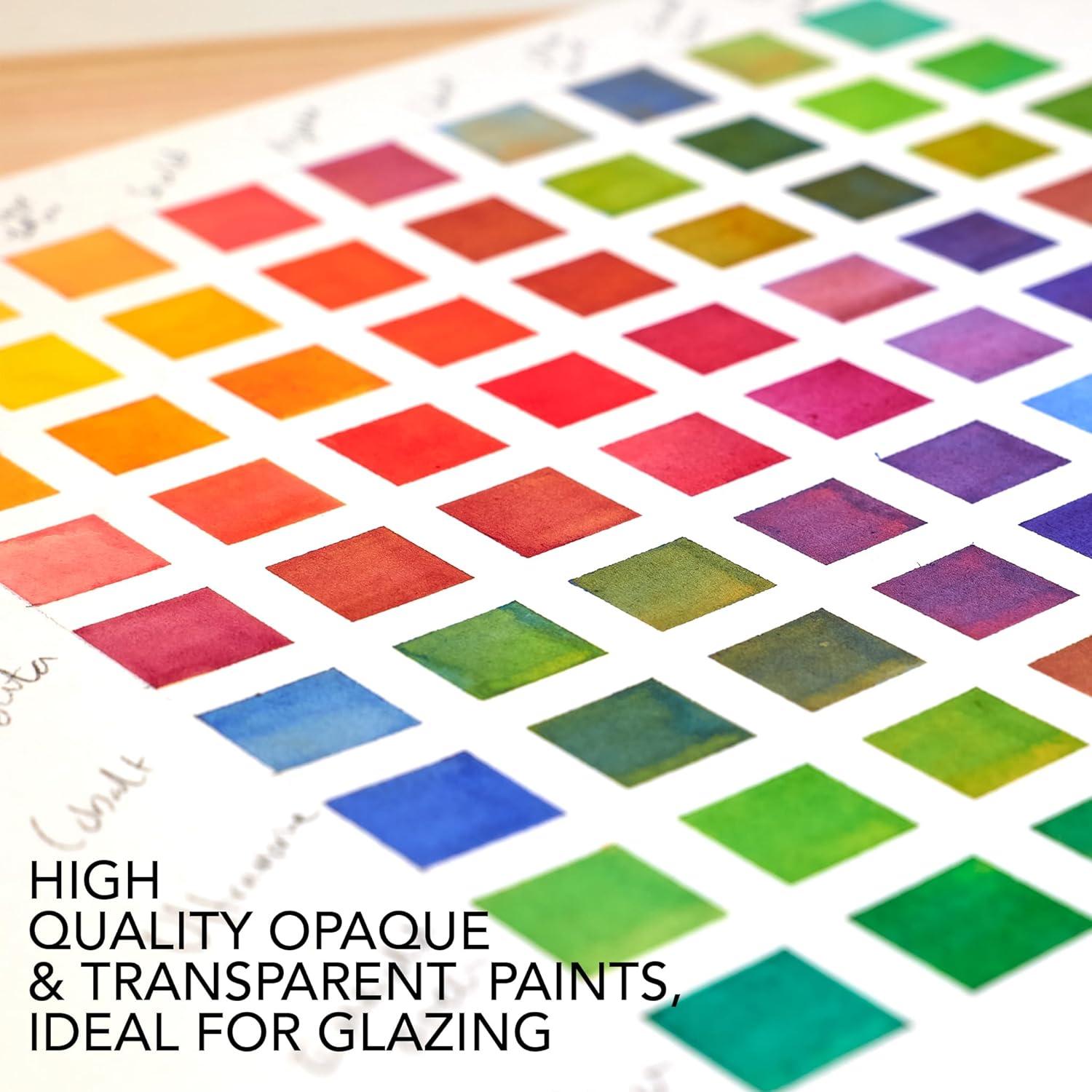 Juego de Pintura Acuarela CHROMATEK - 48 Tubos de 12ml - Colores Vibrantes