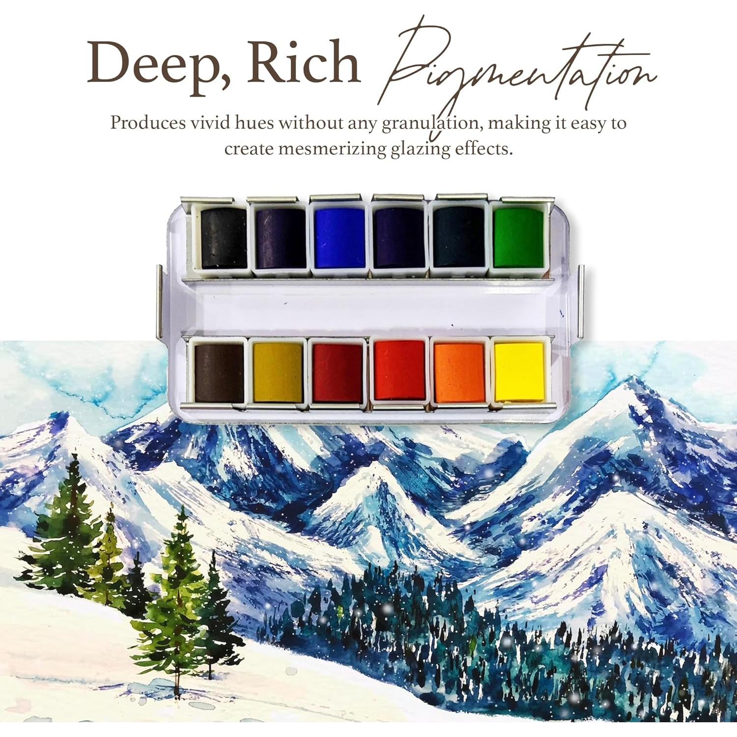 Set de Acuarelas SCHPIRERR FARBEN - 12 Colores Brillantes